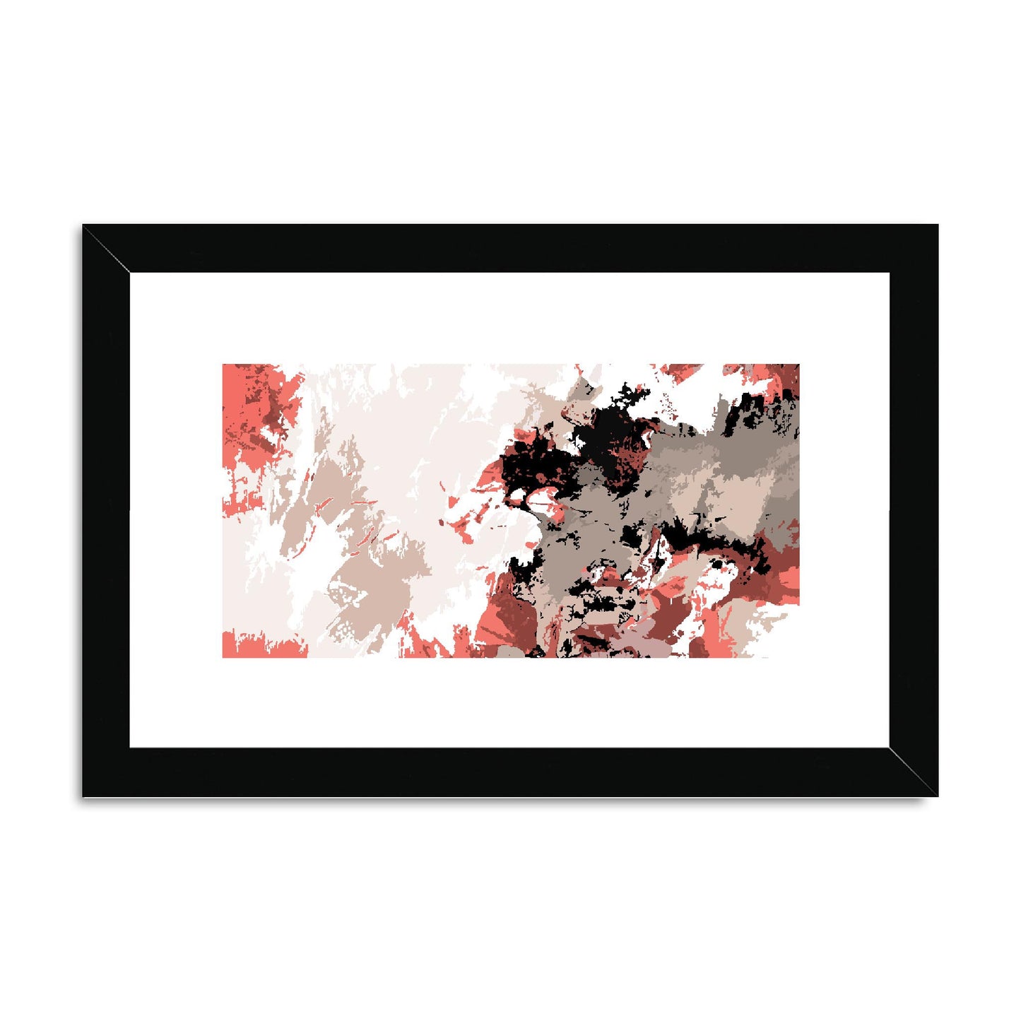 Framed Graphic Art Print, fph-1130-7696, 12"x8", Black Frame