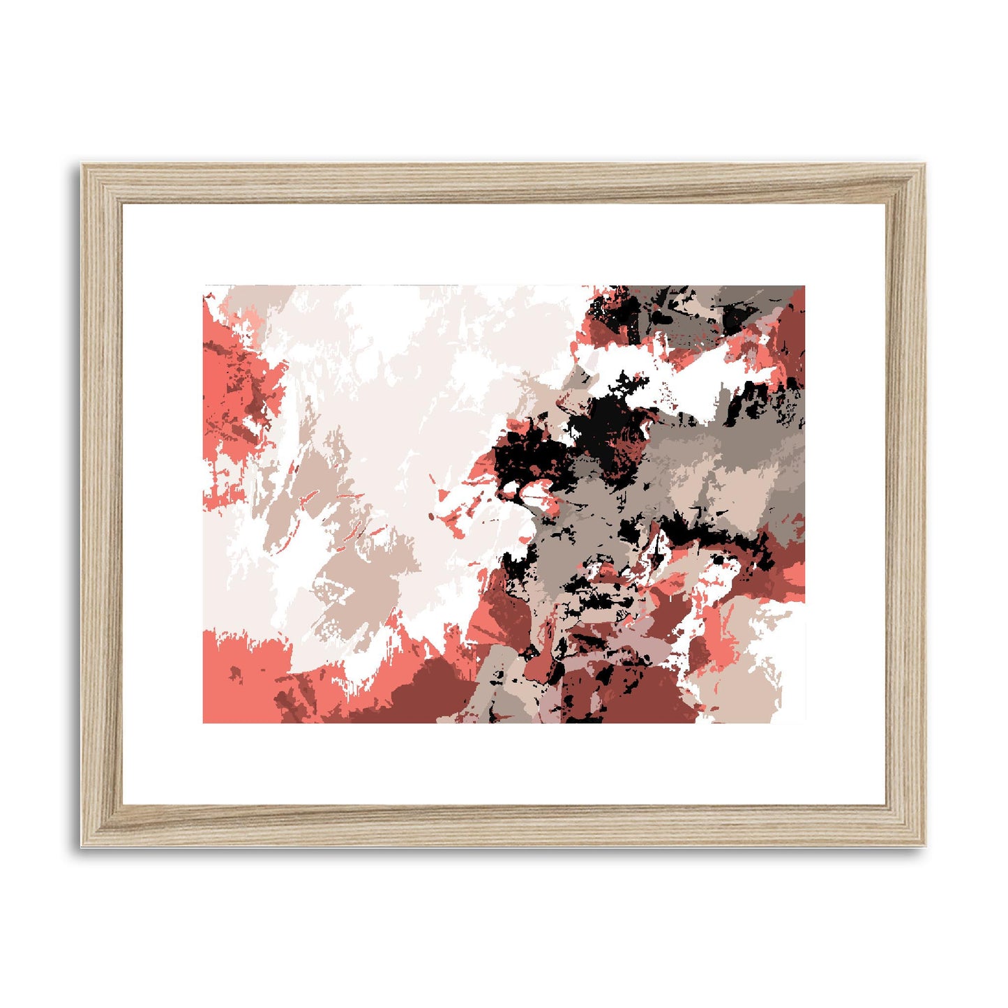 Framed Graphic Art Print, fph-1130-7696, 14"x11", Natural Frame