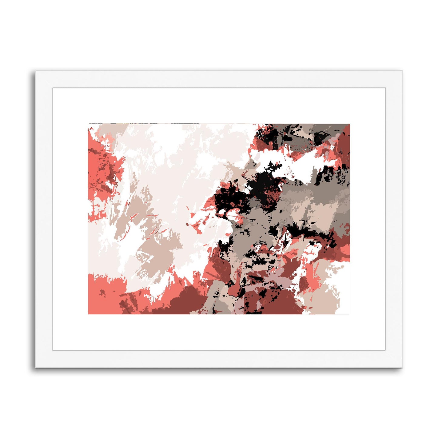 Framed Graphic Art Print, fph-1130-7696, 14"x11", White Frame