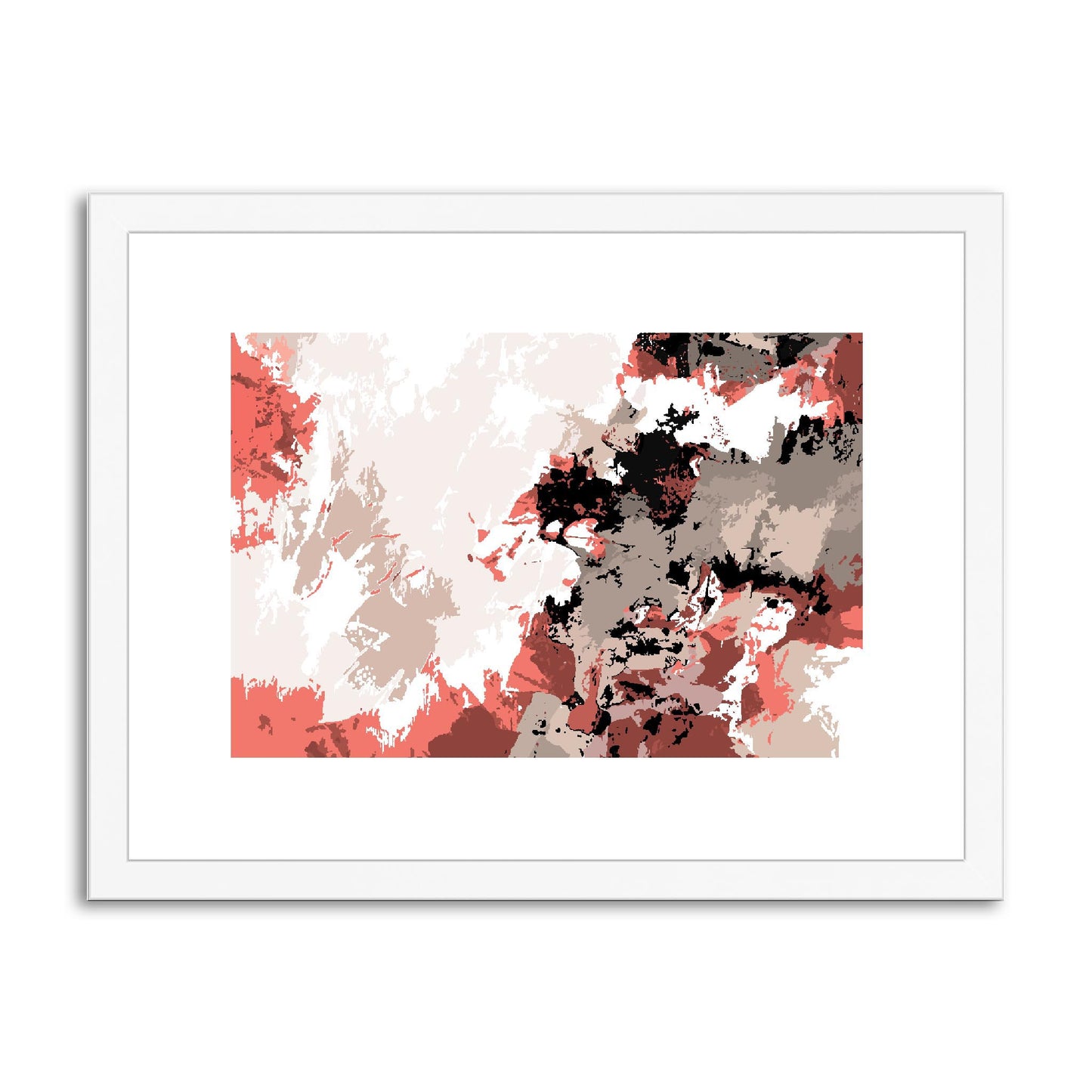 Framed Graphic Art Print, fph-1130-7696, 16"x12", White Frame
