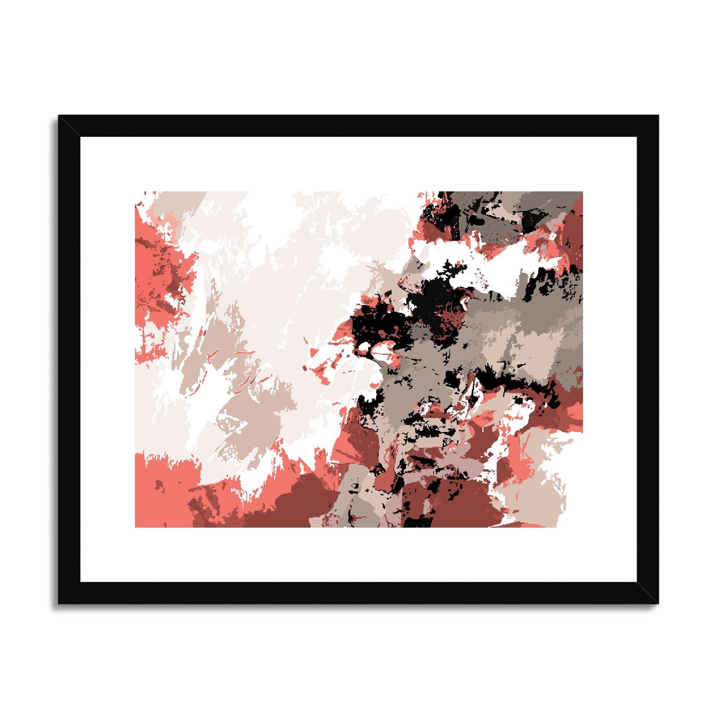 Framed Graphic Art Print, fph-1130-7696, 20"x16", Black Frame