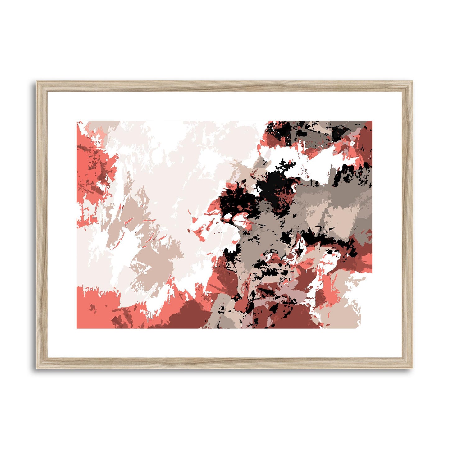 Framed Graphic Art Print, fph-1130-7696, 24"x18", Natural Frame