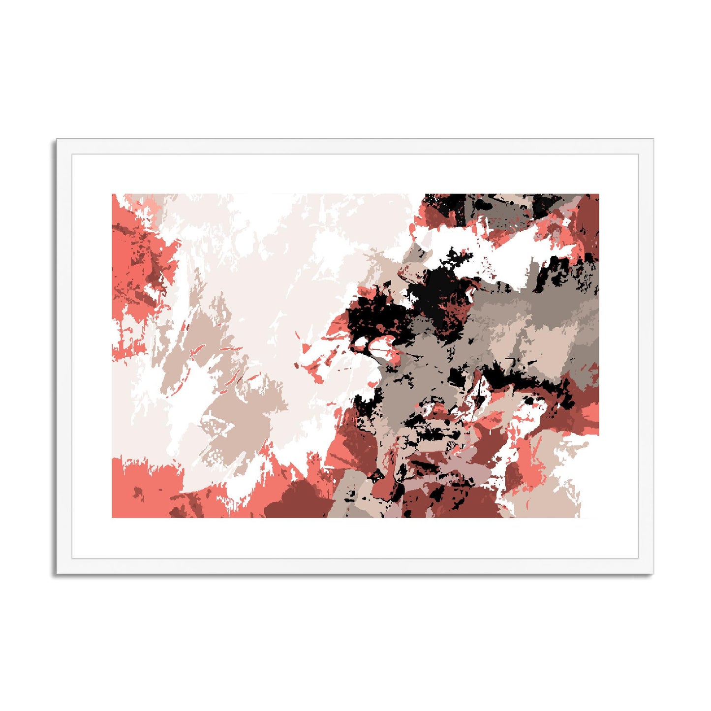 Framed Graphic Art Print, fph-1130-7696, 28"x20", White Frame