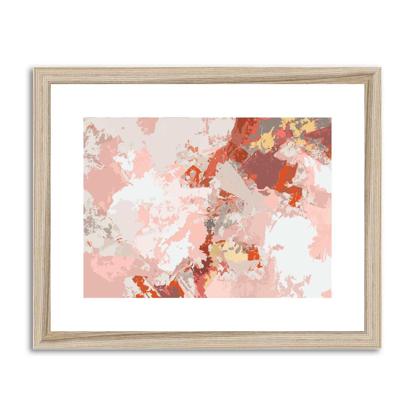 Framed Graphic Art Print, fph-1130-7698, 14"x11", Natural Frame
