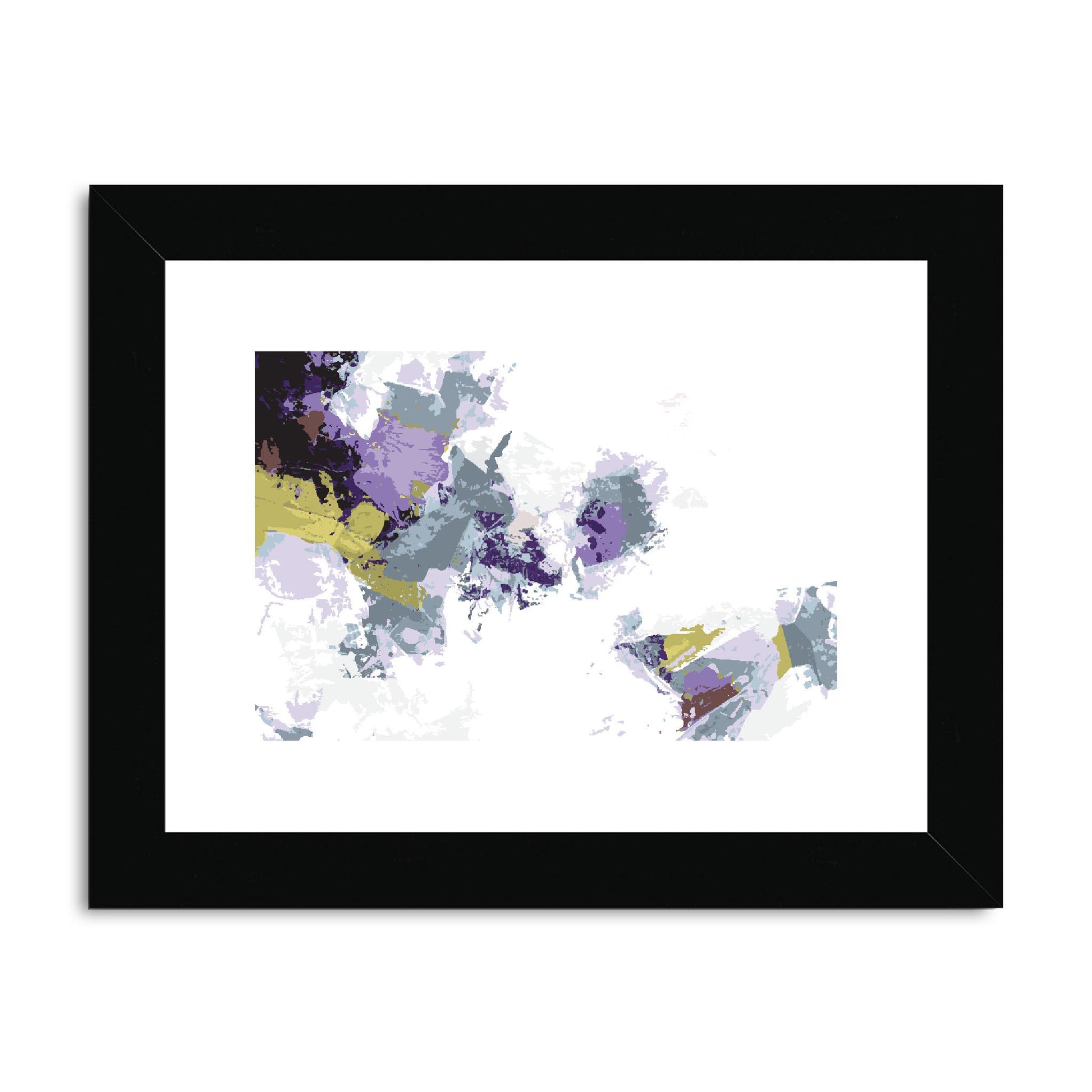 Framed Graphic Art Print, fph-1140-7694, 8"x6", Black Frame