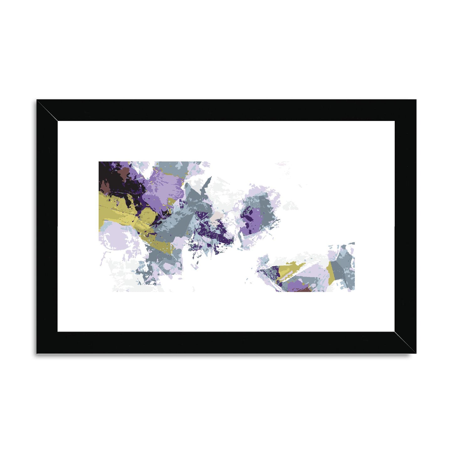 Framed Graphic Art Print, fph-1140-7694, 12"x8", Black Frame