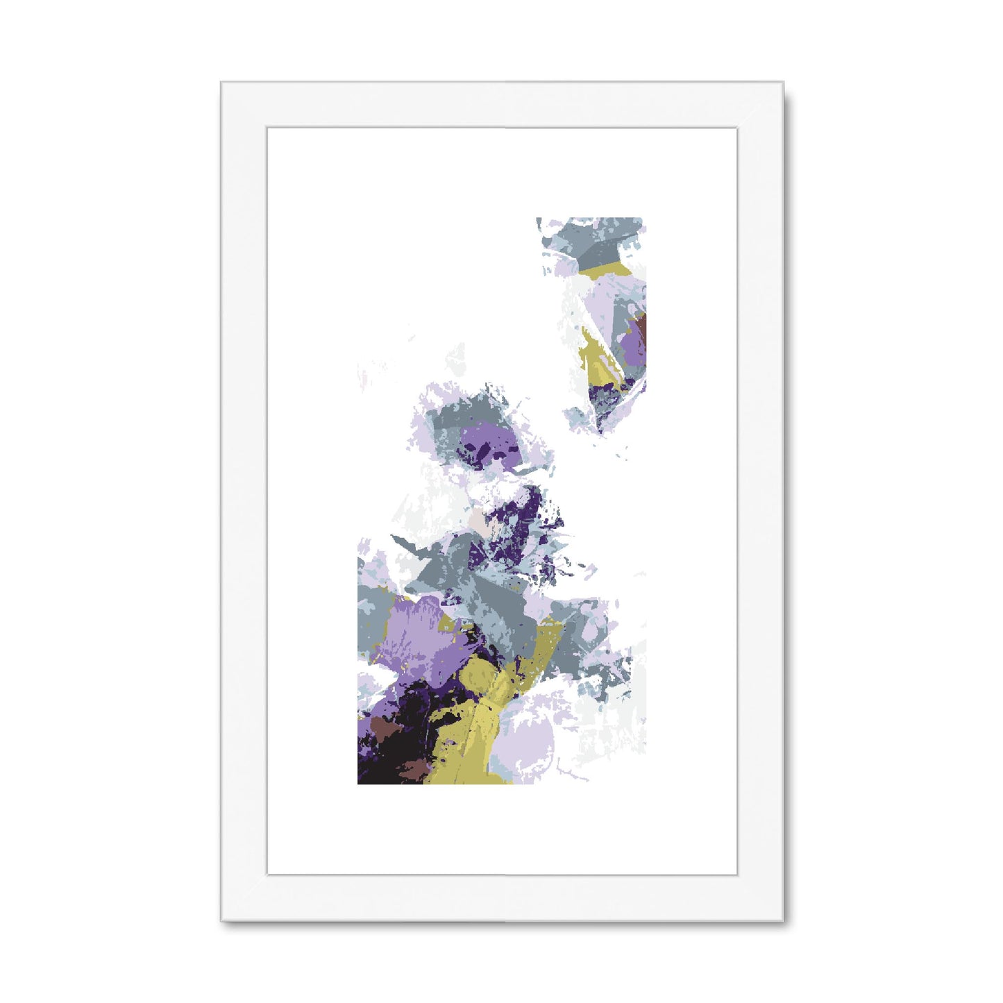 Framed Graphic Art Print, fpv-1140-7694, 8"x12", White Frame