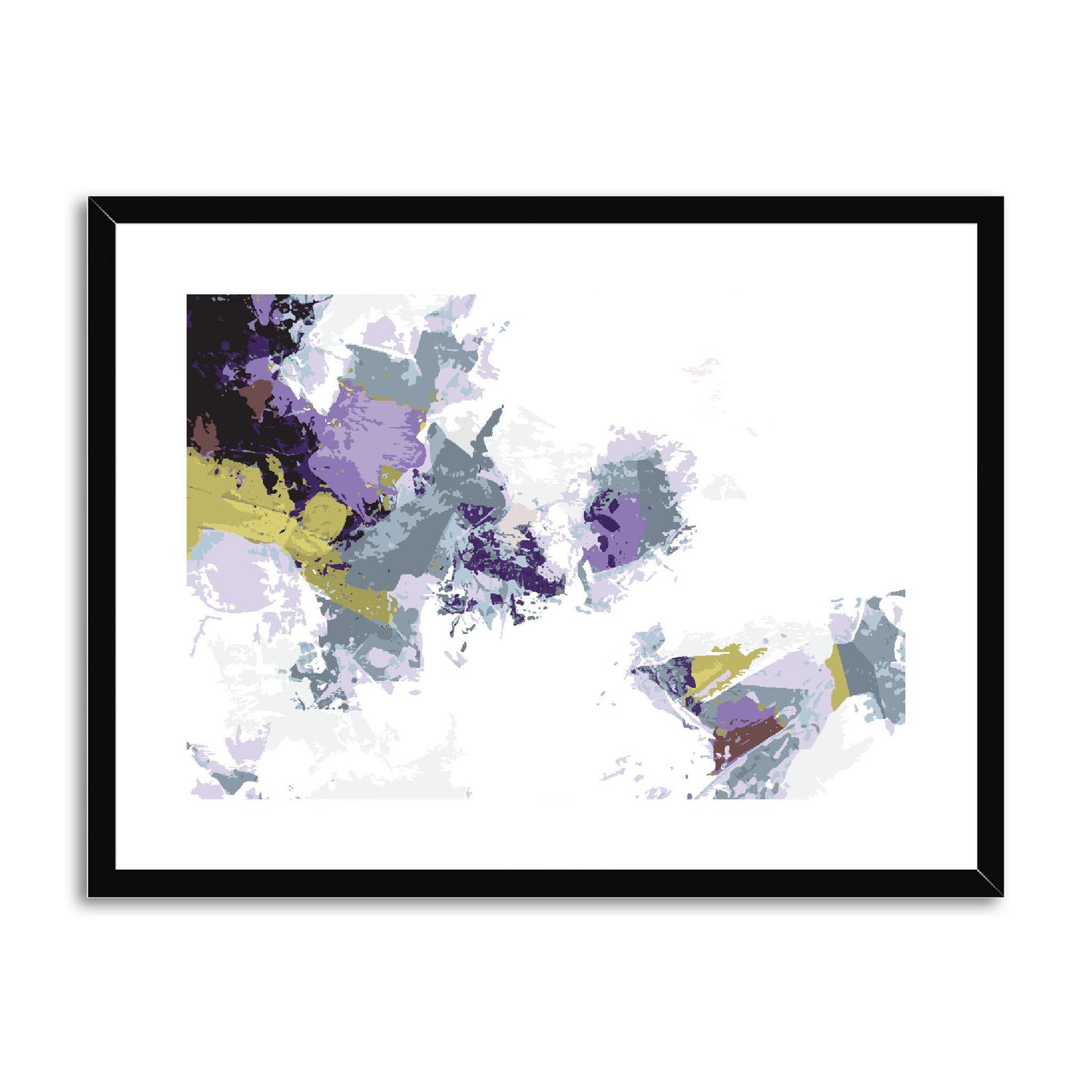 Framed Graphic Art Print, fph-1140-7694, 24"x18", Black Frame