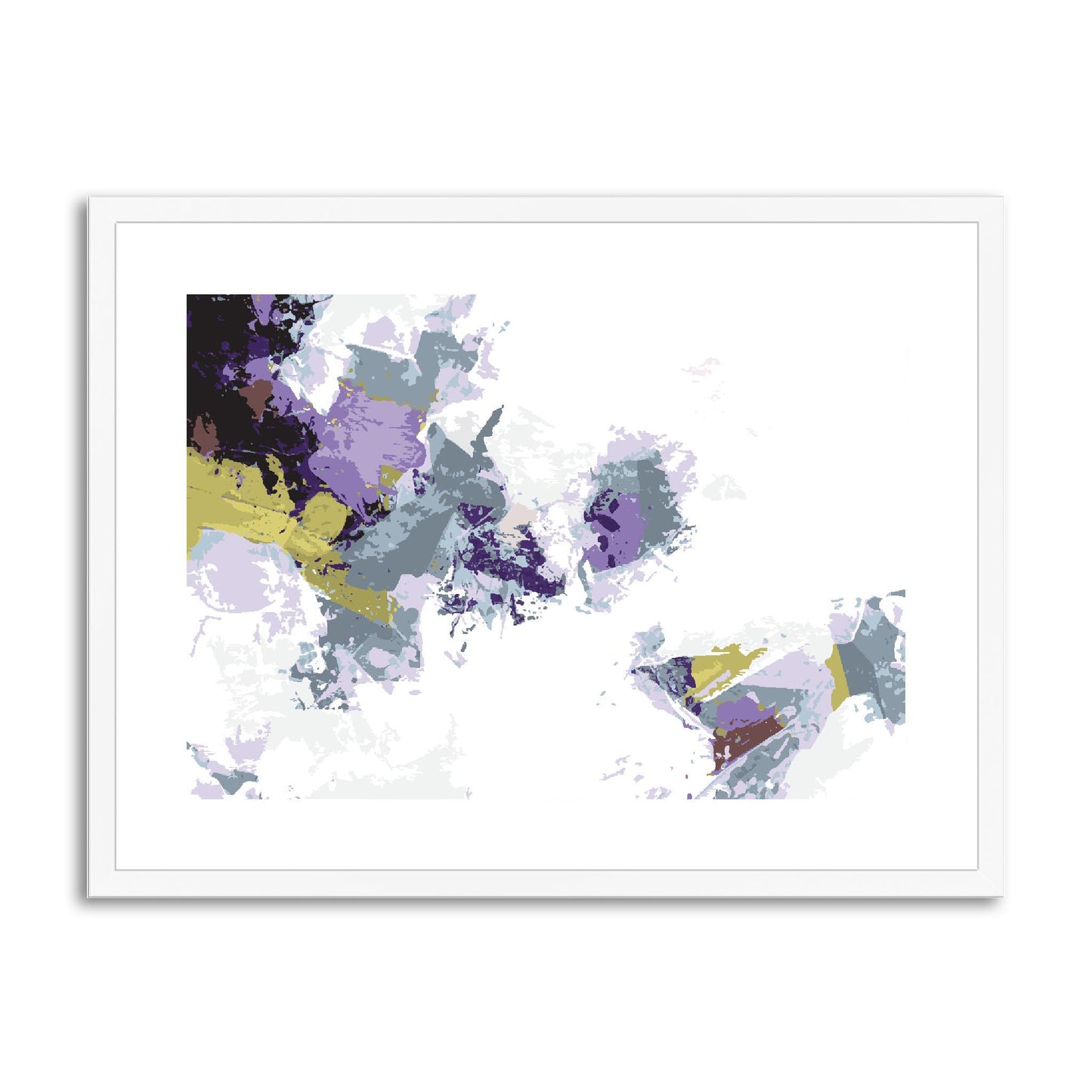Framed Graphic Art Print, fph-1140-7694, 24"x18", White Frame
