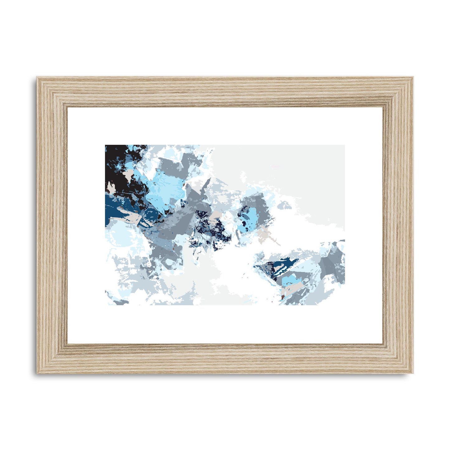 Framed Graphic Art Print, fph-1150-7694, 8"x6", Natural Frame
