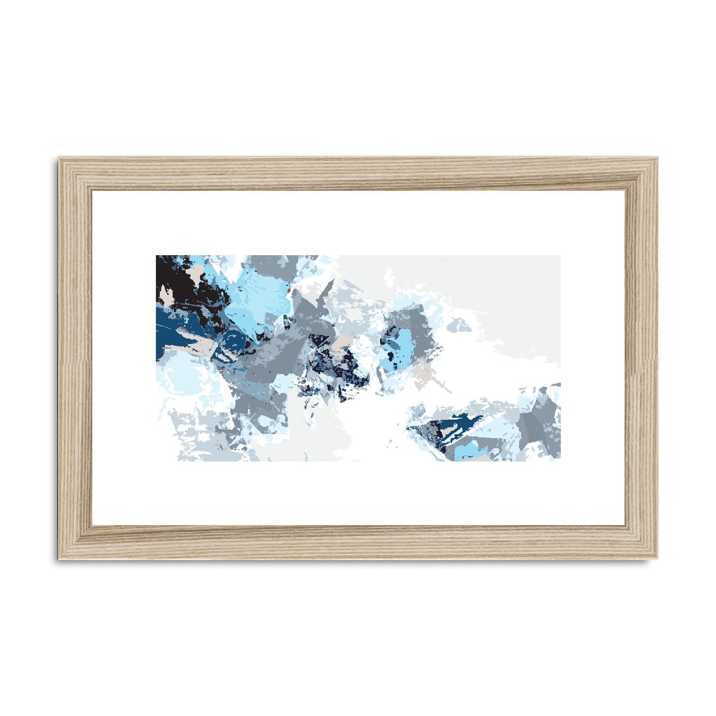 Framed Graphic Art Print, fph-1150-7694, 12"x8", Natural Frame