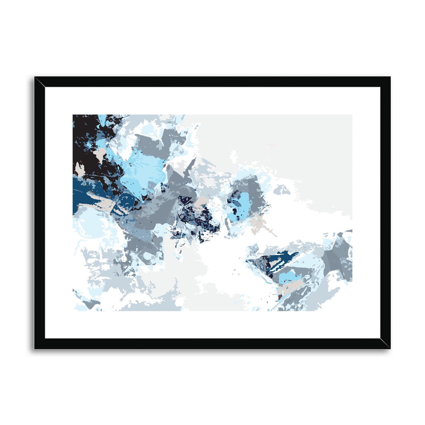 Framed Graphic Art Print, fph-1150-7694, 24"x18", Black Frame