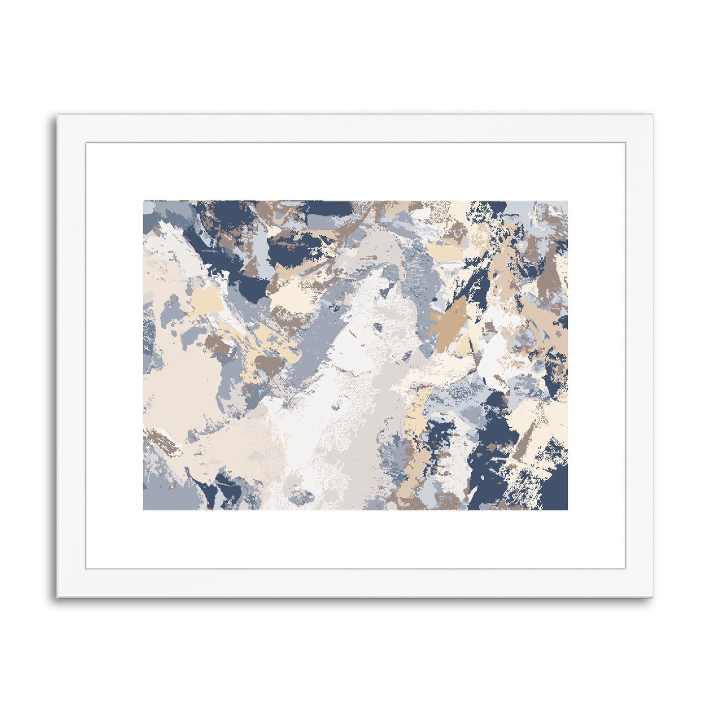 Framed Graphic Art Print, fph-1160-7689, 14"x11", White Frame