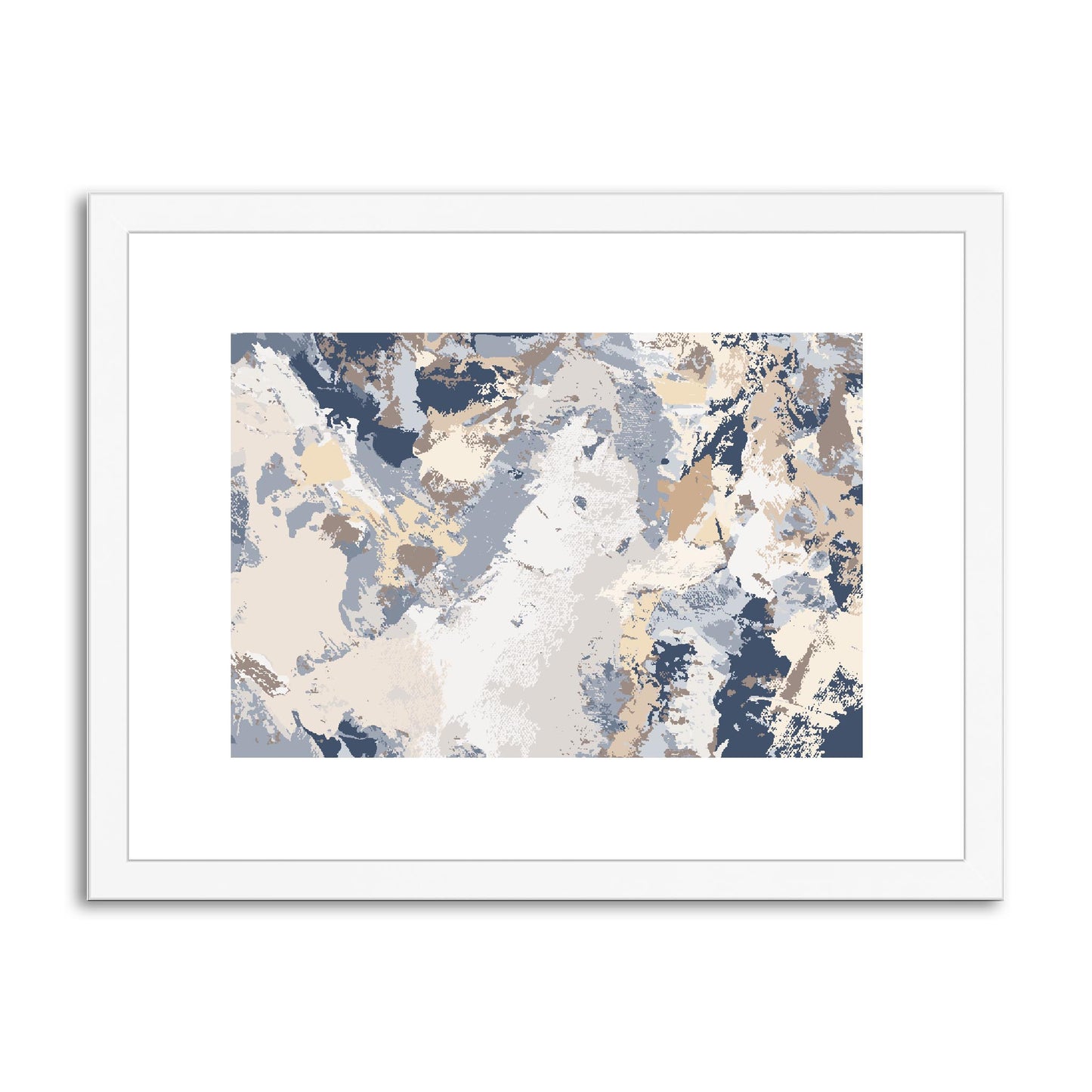 Framed Graphic Art Print, fph-1160-7689, 16"x12", White Frame
