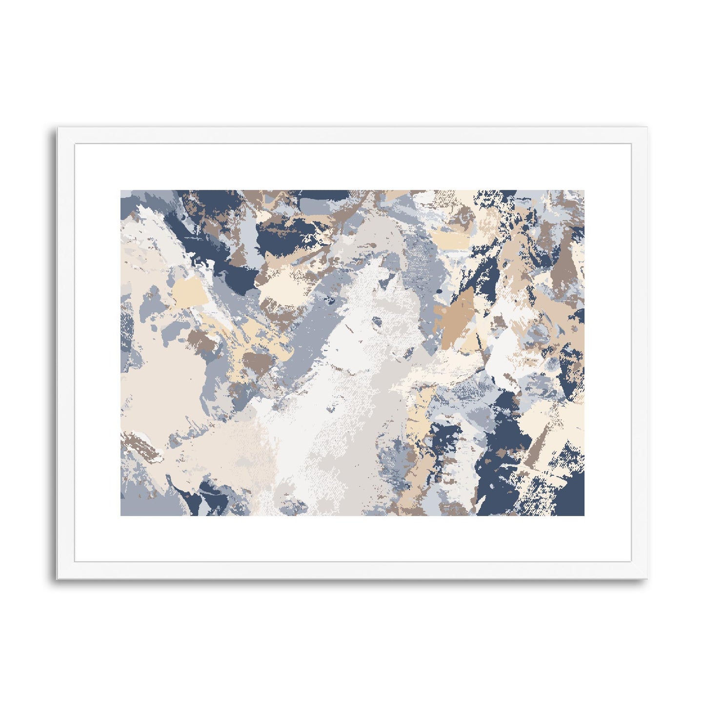 Framed Graphic Art Print, fph-1160-7689, 24"x18", White Frame