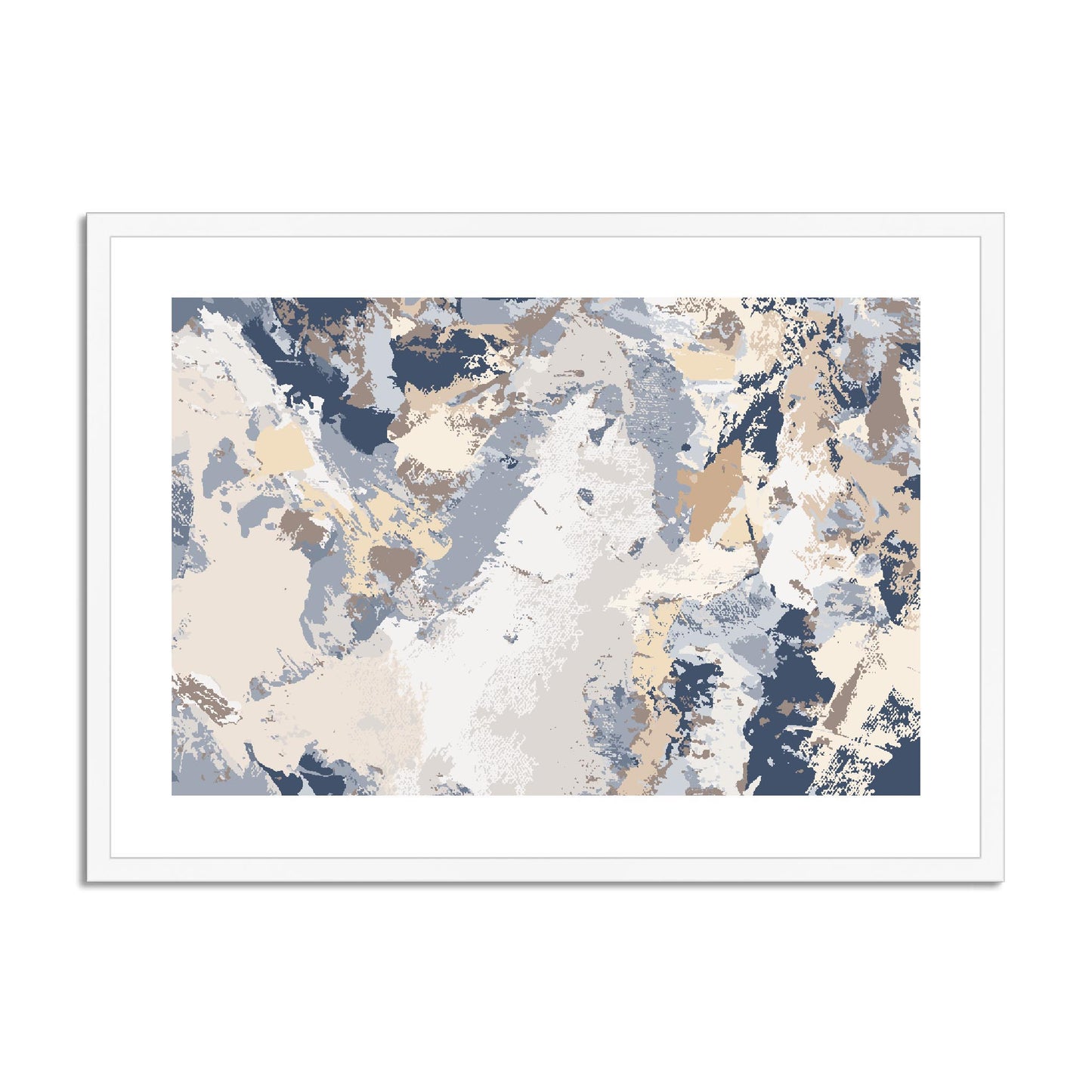 Framed Graphic Art Print, fph-1160-7689, 28"x20", White Frame
