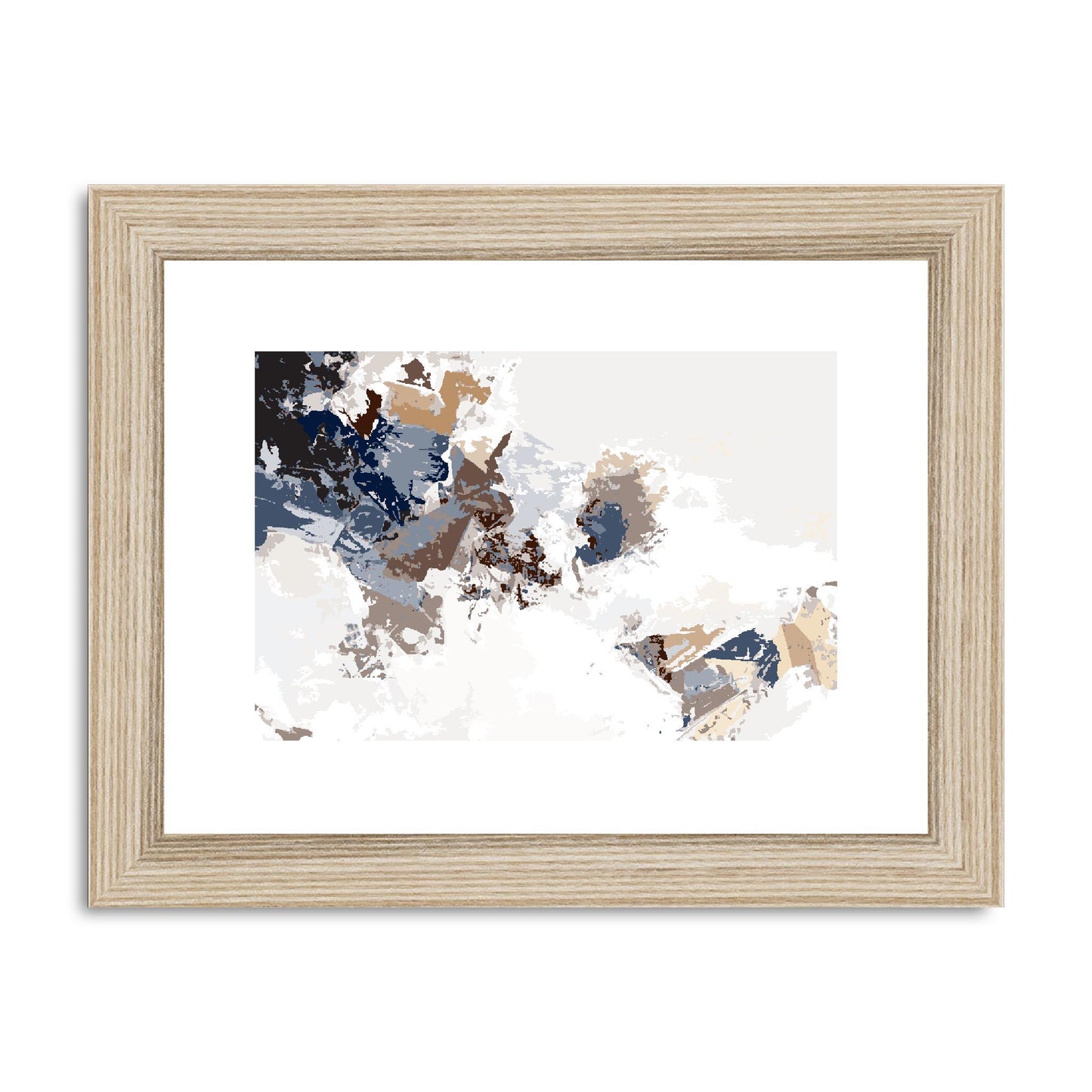 Framed Graphic Art Print, fph-1160-7694, 8"x6", Natural Frame