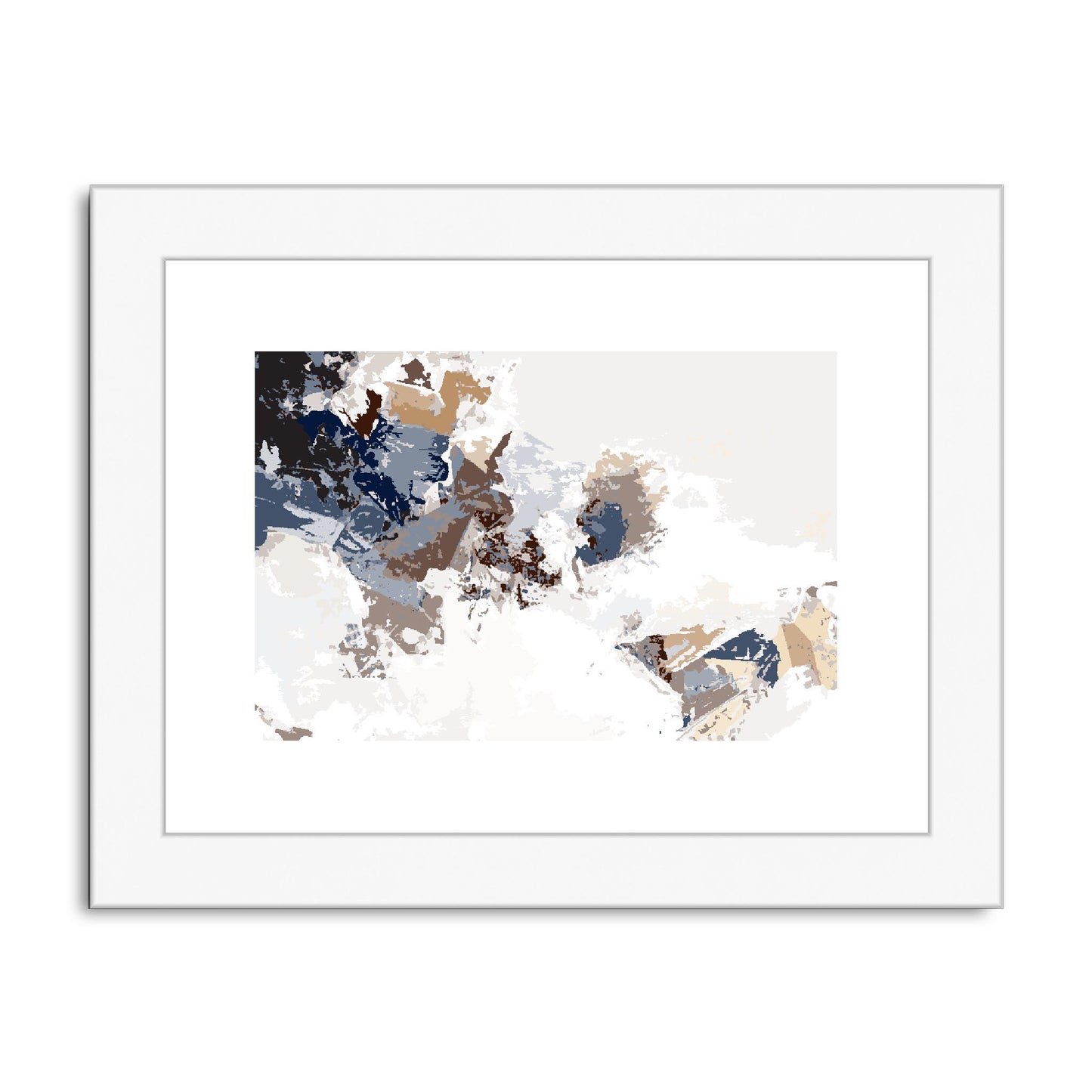 Framed Graphic Art Print, fph-1160-7694, 8"x6", White Frame
