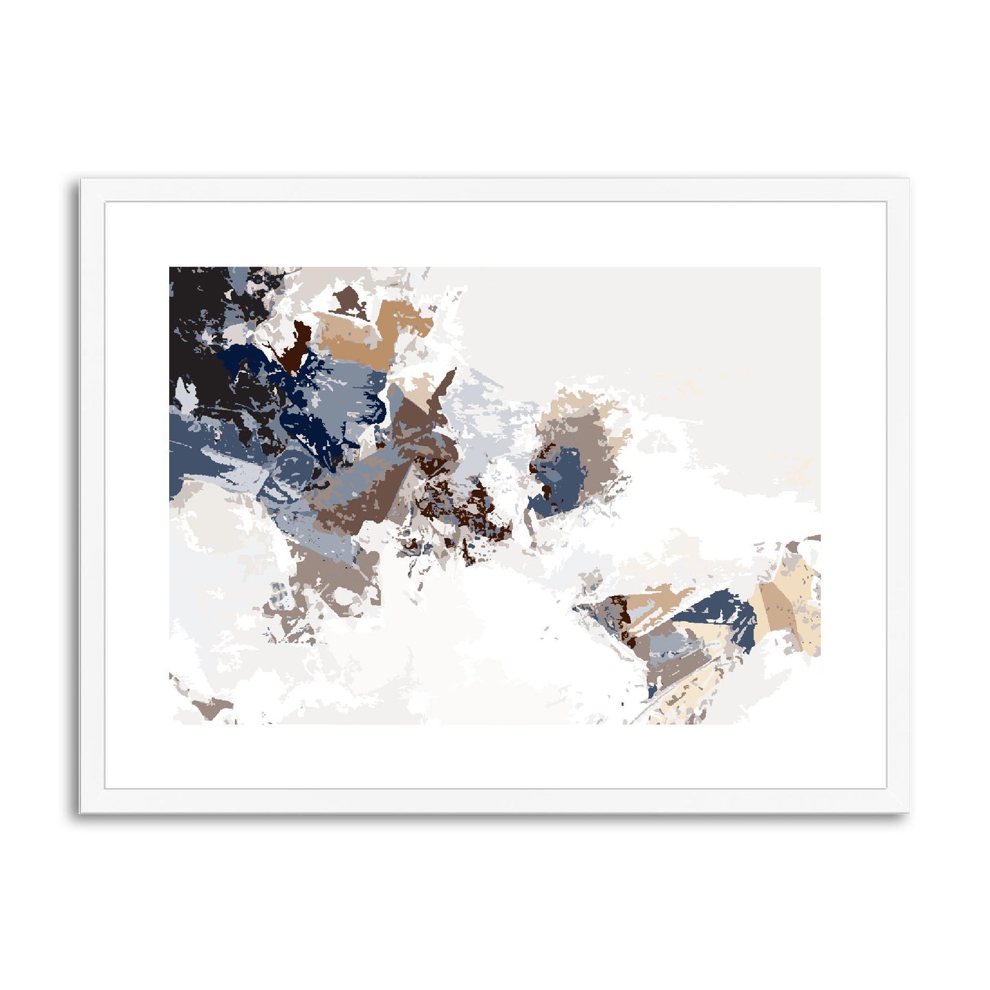 Framed Graphic Art Print, fph-1160-7694, 24"x18", White Frame