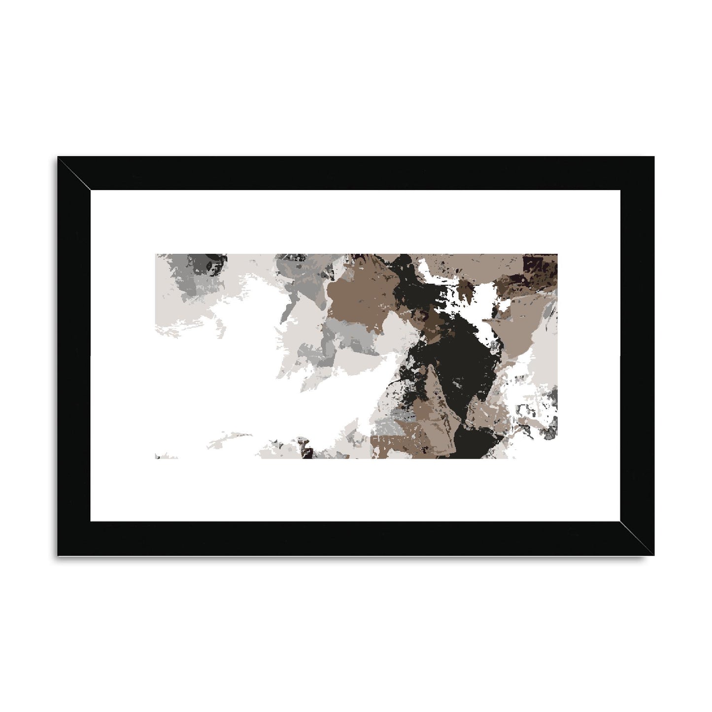 Framed Graphic Art Print, fph-1170-7692, 12"x8", Black Frame