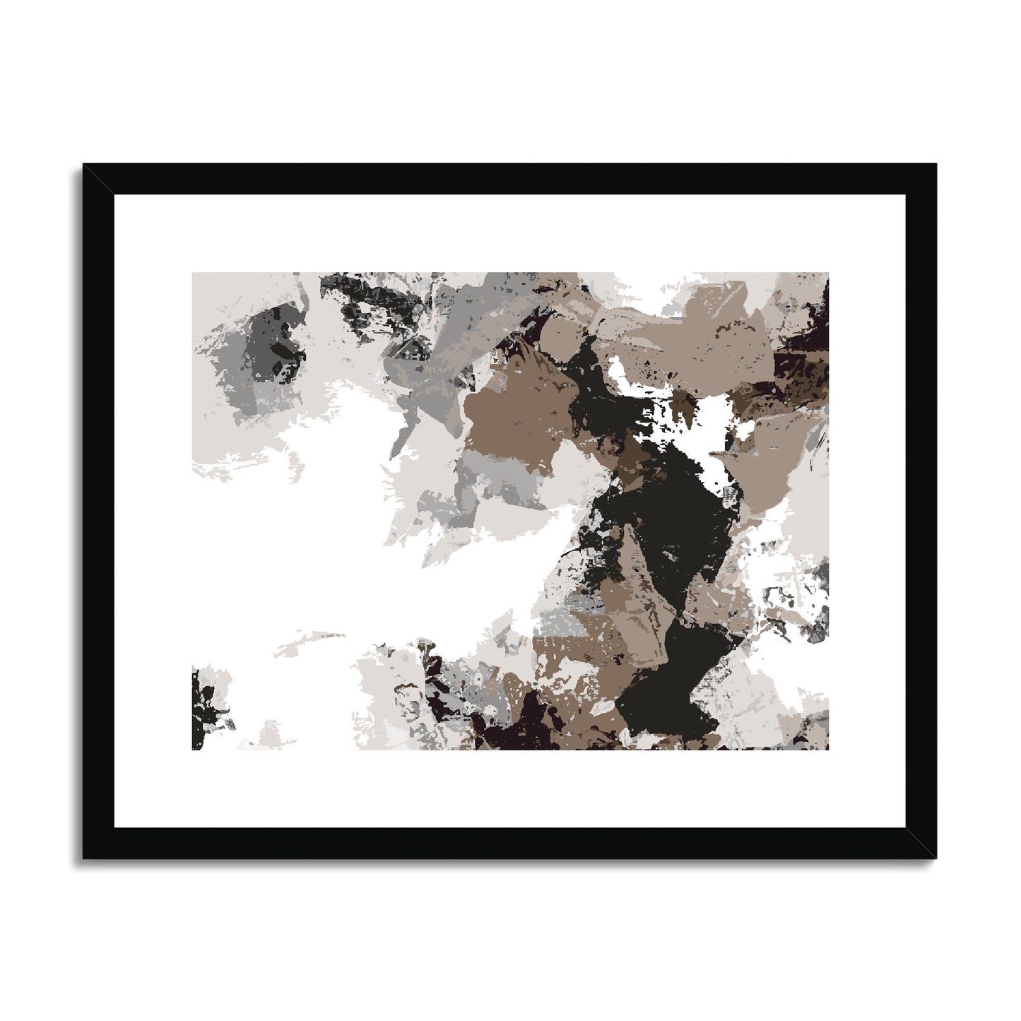 Framed Graphic Art Print, fph-1170-7692, 20"x16", Black Frame