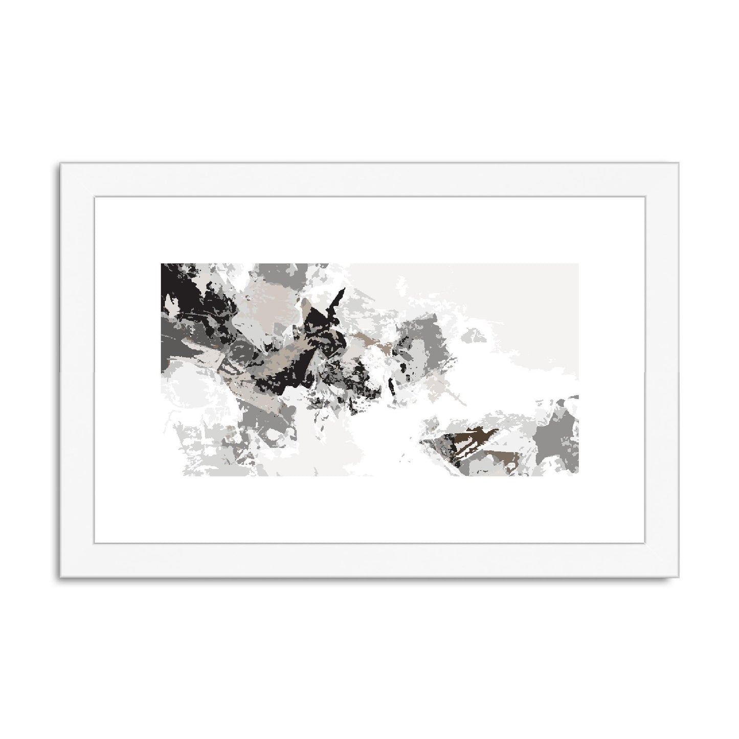Framed Graphic Art Print, fph-1170-7694, 12"x8", White Frame