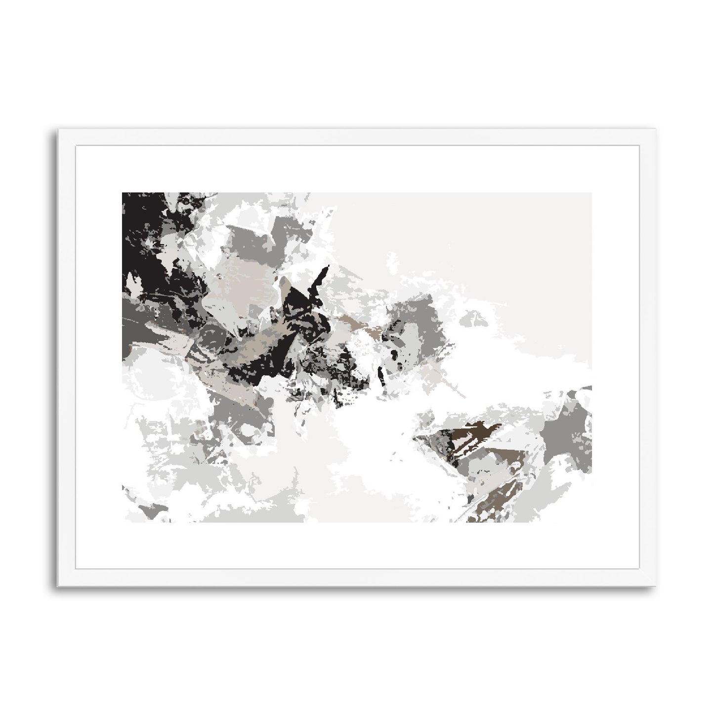 Framed Graphic Art Print, fph-1170-7694, 24"x18", White Frame