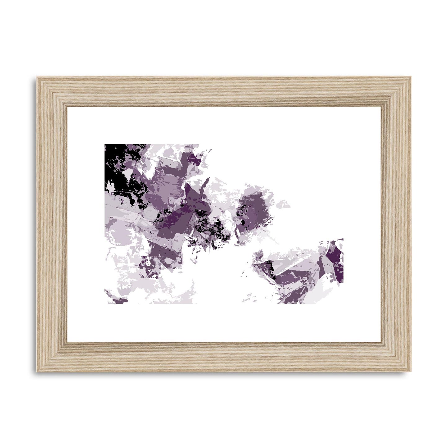 Framed Graphic Art Print, fph-1180-7694, 8"x6", Natural Frame