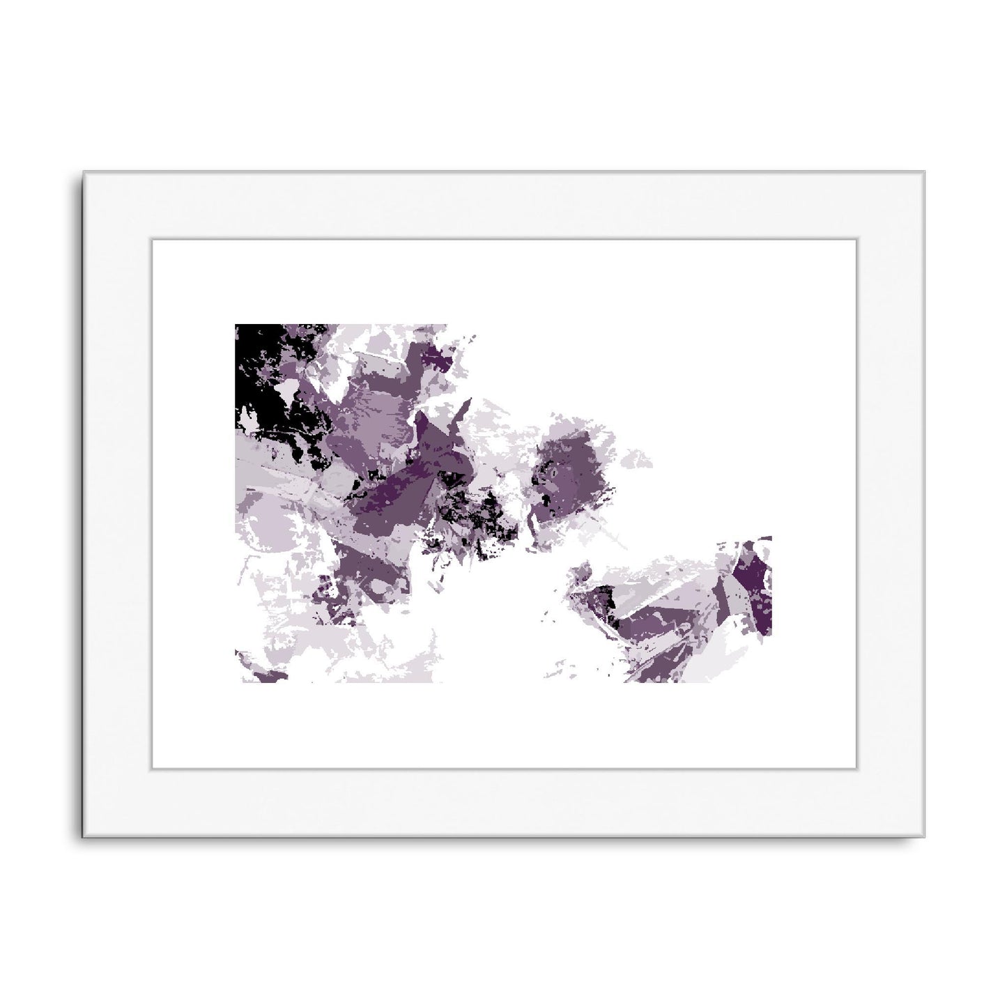 Framed Graphic Art Print, fph-1180-7694, 8"x6", White Frame
