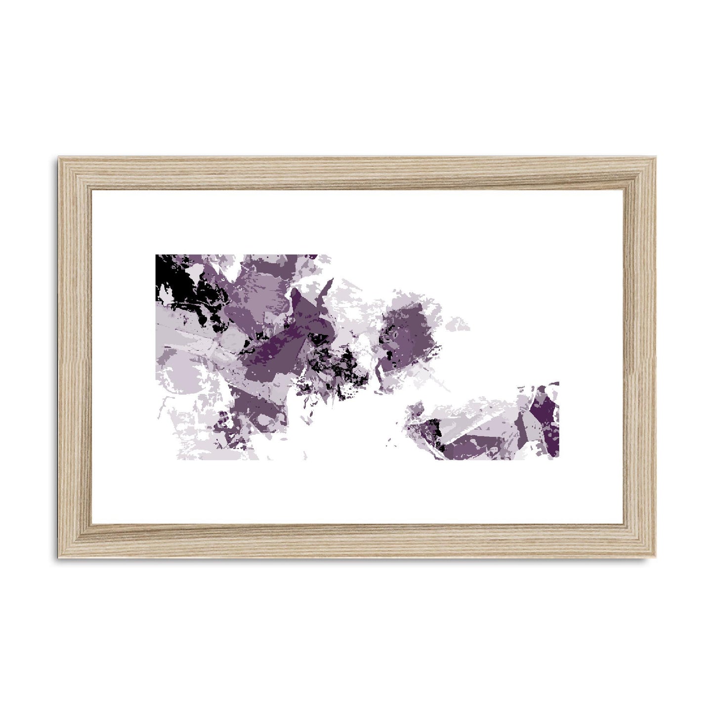 Framed Graphic Art Print, fph-1180-7694, 12"x8", Natural Frame