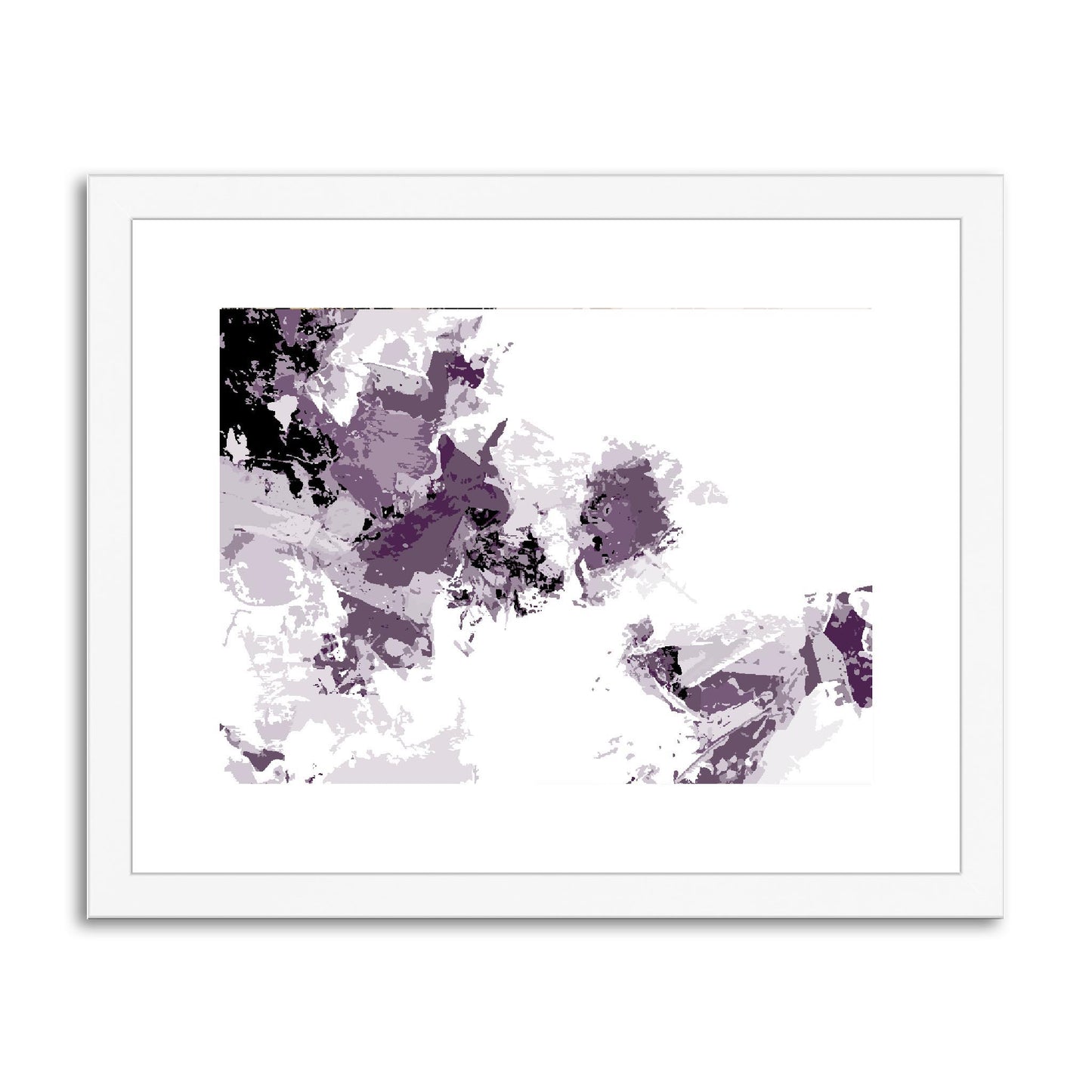 Framed Graphic Art Print, fph-1180-7694, 14"x11", White Frame