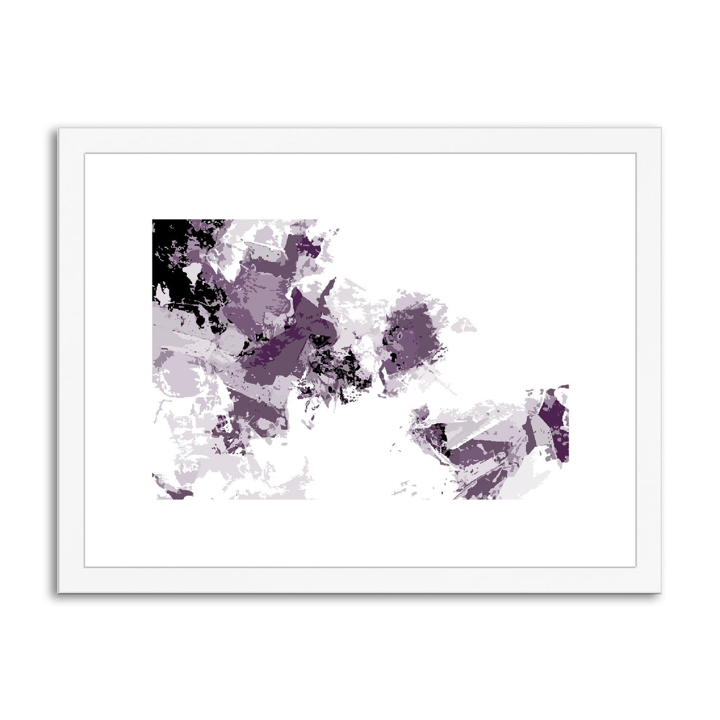 Framed Graphic Art Print, fph-1180-7694, 16"x12", White Frame