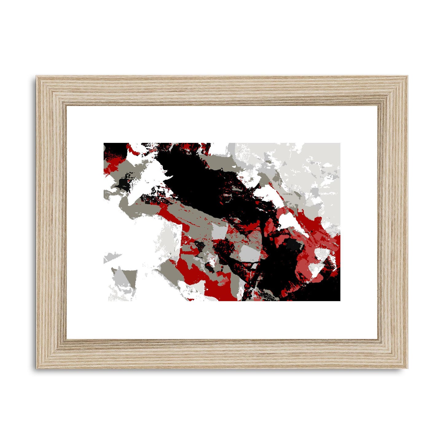Framed Graphic Art Print, fph-1190-7688, 8"x6", Natural Frame