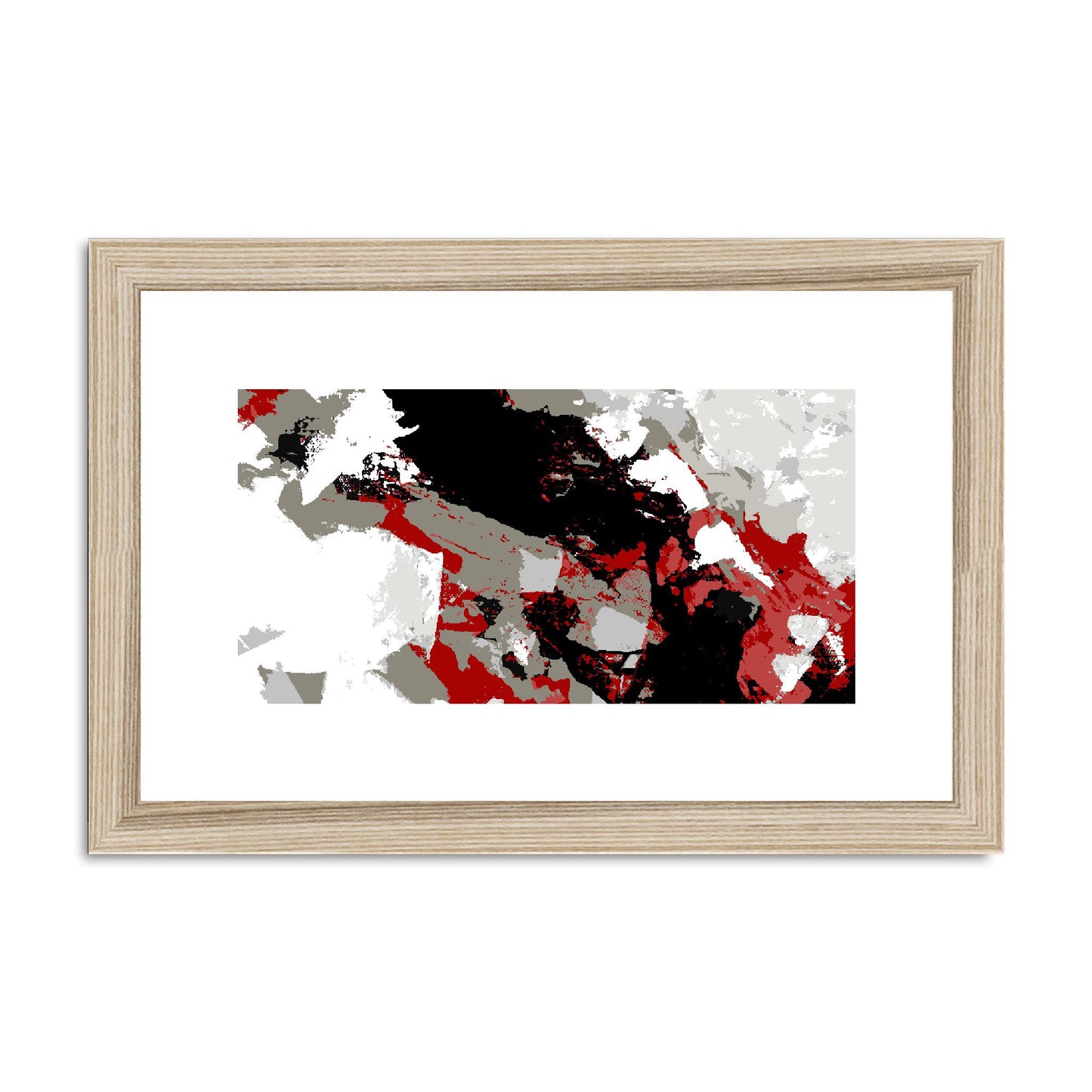 Framed Graphic Art Print, fph-1190-7688, 12"x8", Natural Frame