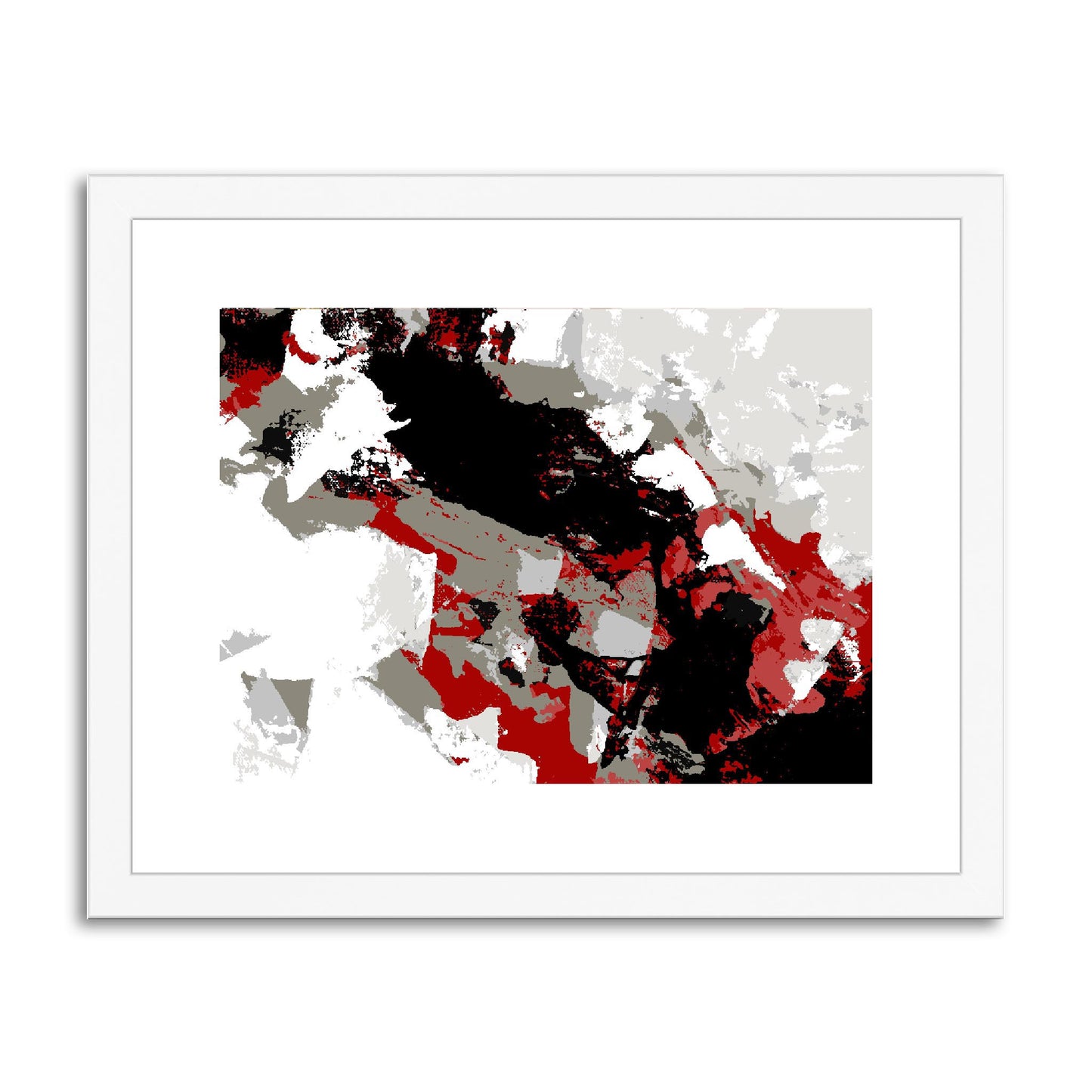 Framed Graphic Art Print, fph-1190-7688, 14"x11", White Frame