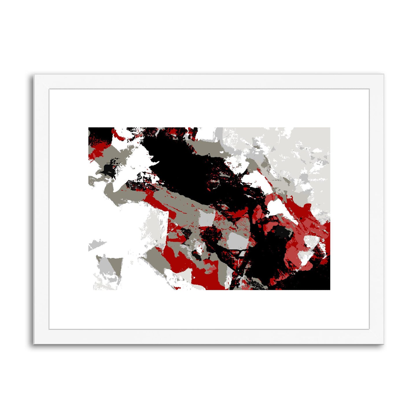 Framed Graphic Art Print, fph-1190-7688, 16"x12", White Frame