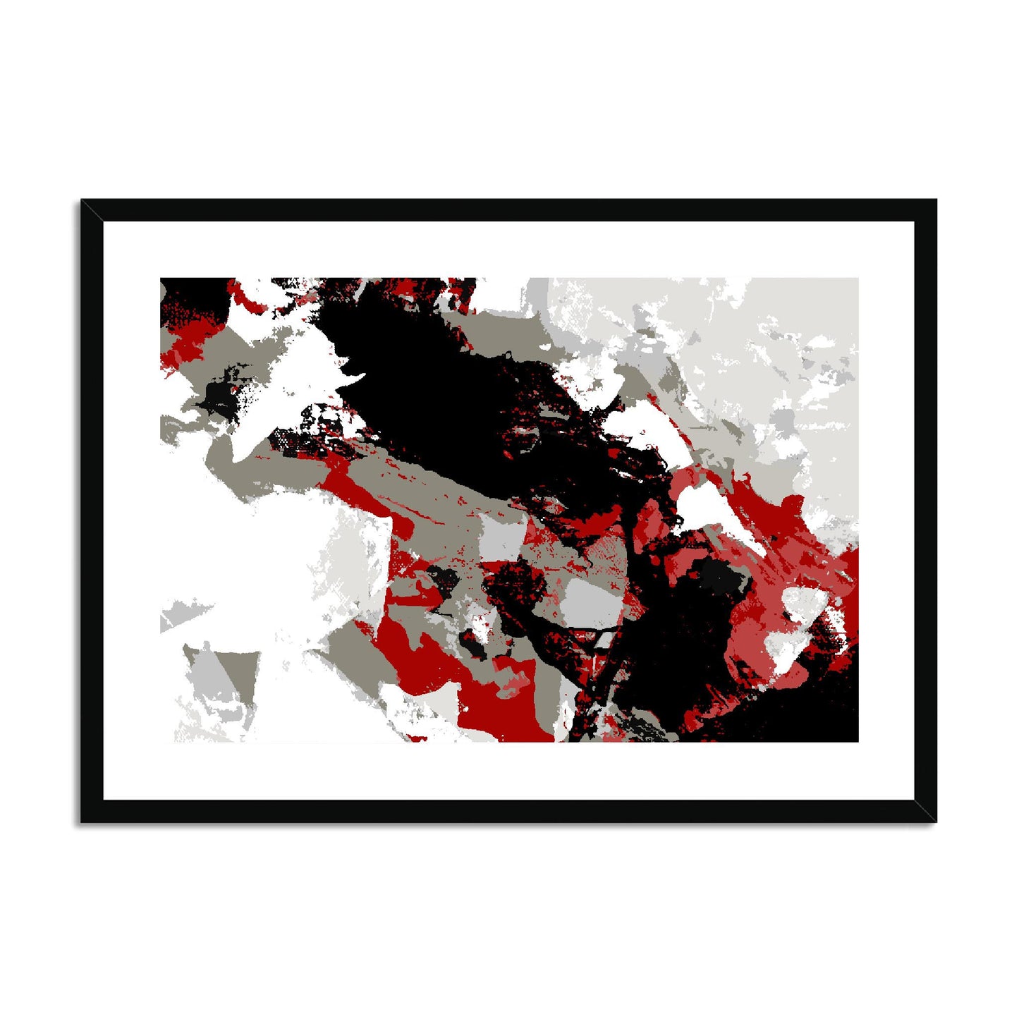 Framed Graphic Art Print, fph-1190-7688, 28"x20", Black Frame