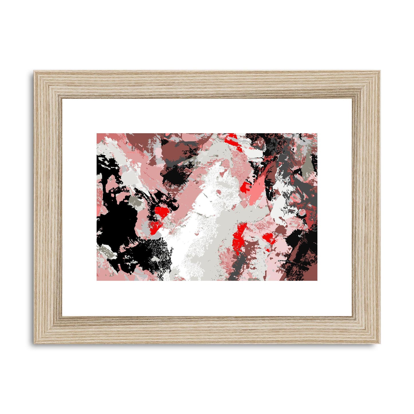 Framed Graphic Art Print, fph-1190-7689, 8"x6", Natural Frame