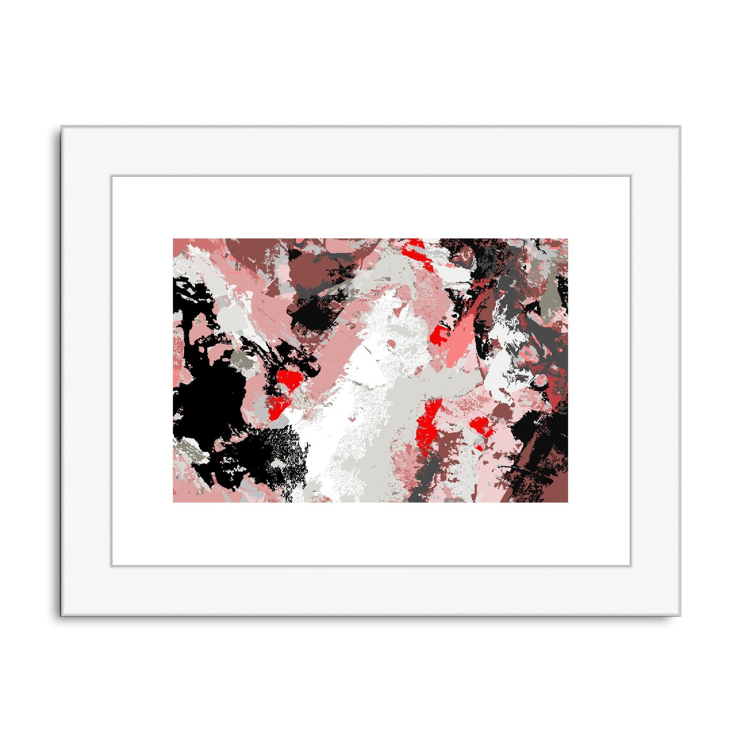 Framed Graphic Art Print, fph-1190-7689, 8"x6", White Frame
