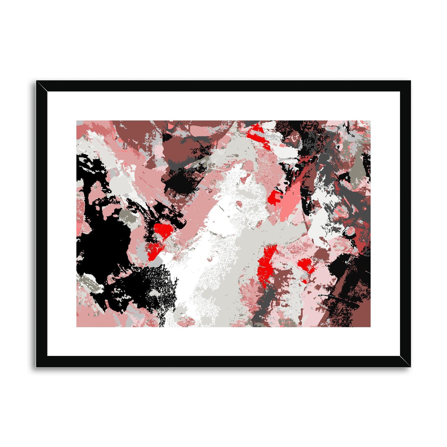 Framed Graphic Art Print, fph-1190-7689, 24"x18", Black Frame