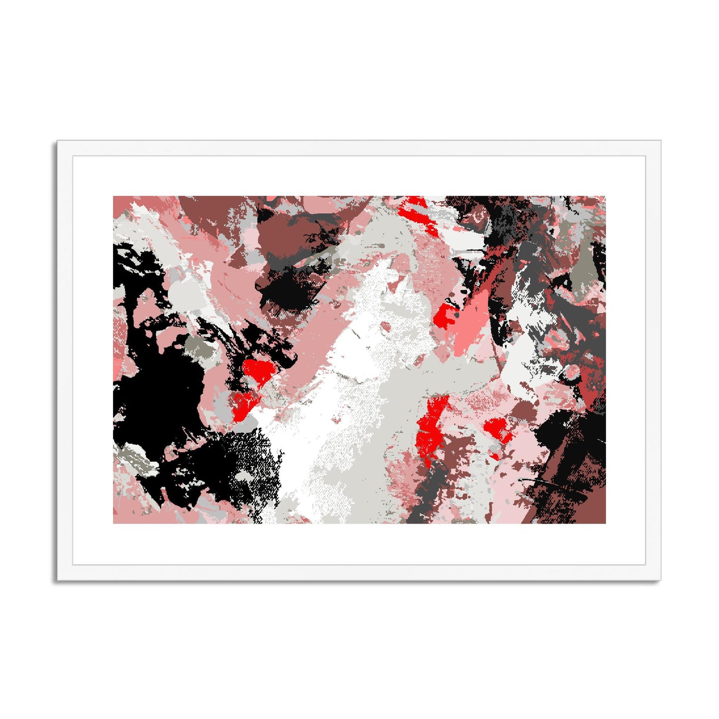 Framed Graphic Art Print, fph-1190-7689, 28"x20", White Frame