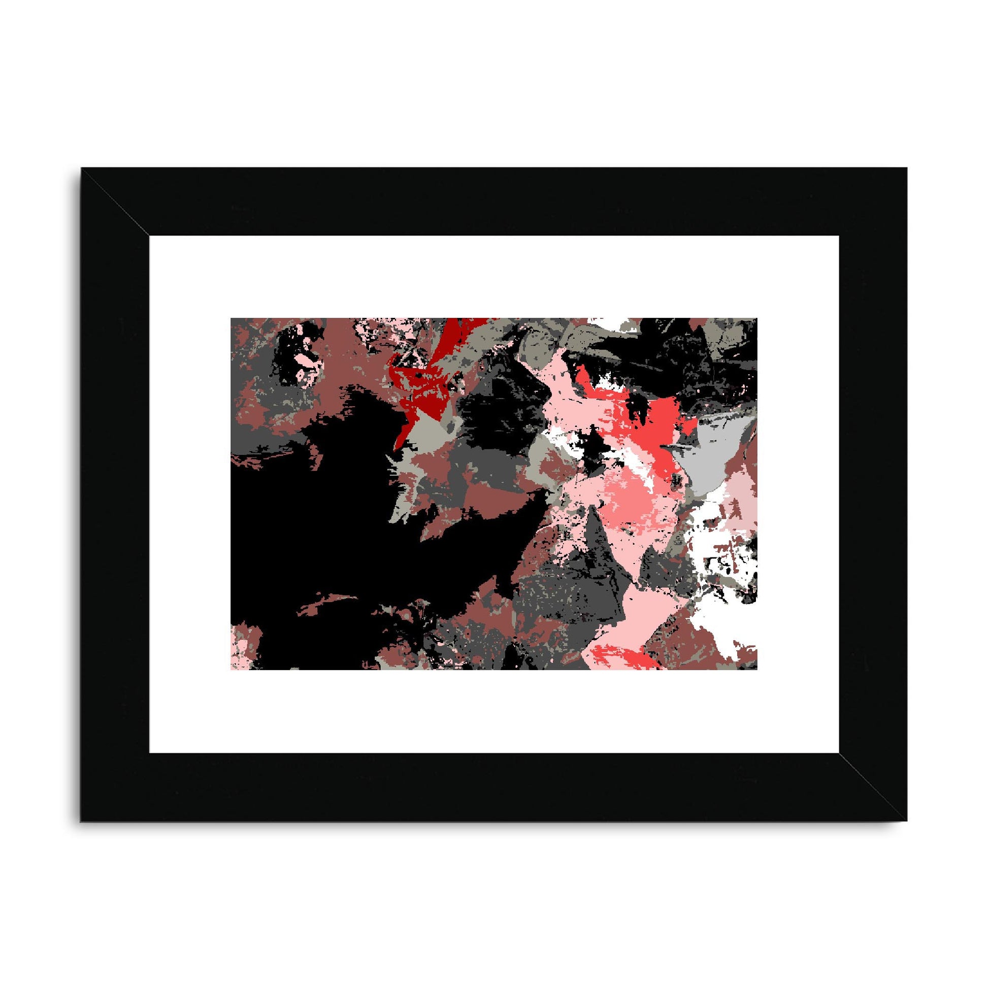 Framed Graphic Art Print, fph-1190-7692, 8"x6", Black Frame