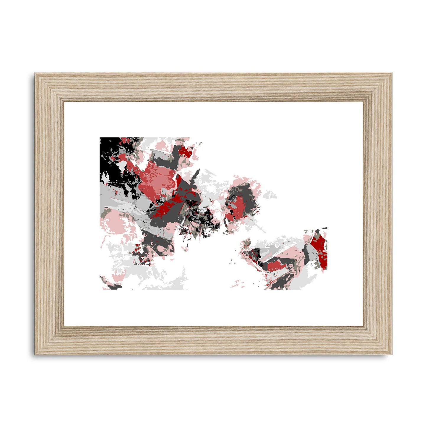Framed Graphic Art Print, fph-1190-7694, 8"x6", Natural Frame