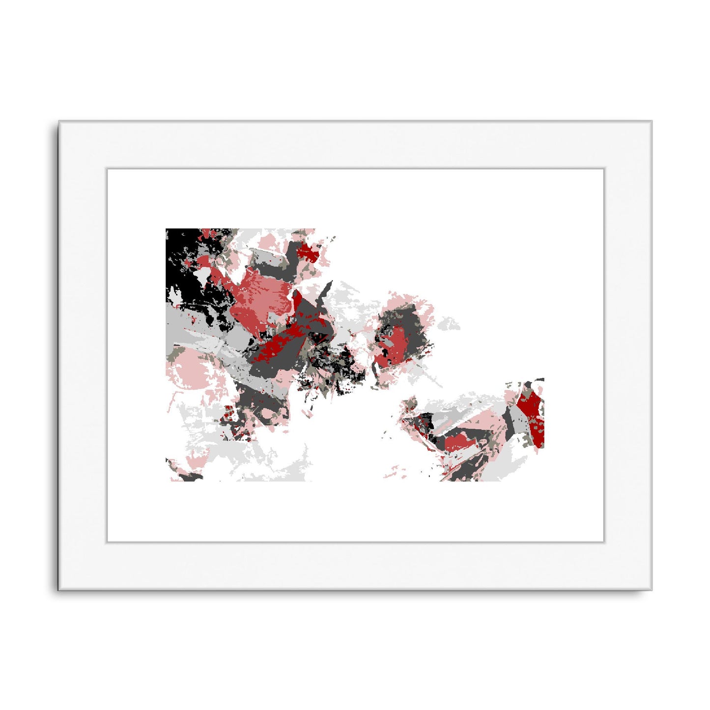 Framed Graphic Art Print, fph-1190-7694, 8"x6", White Frame