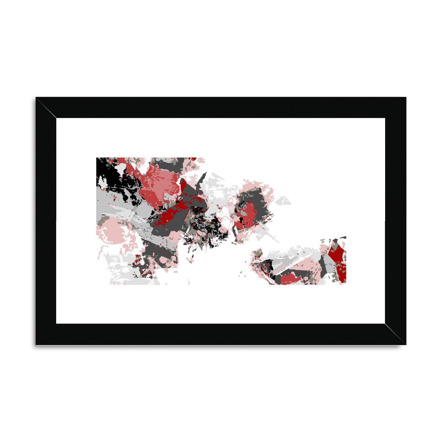 Framed Graphic Art Print, fph-1190-7694, 12"x8", Black Frame