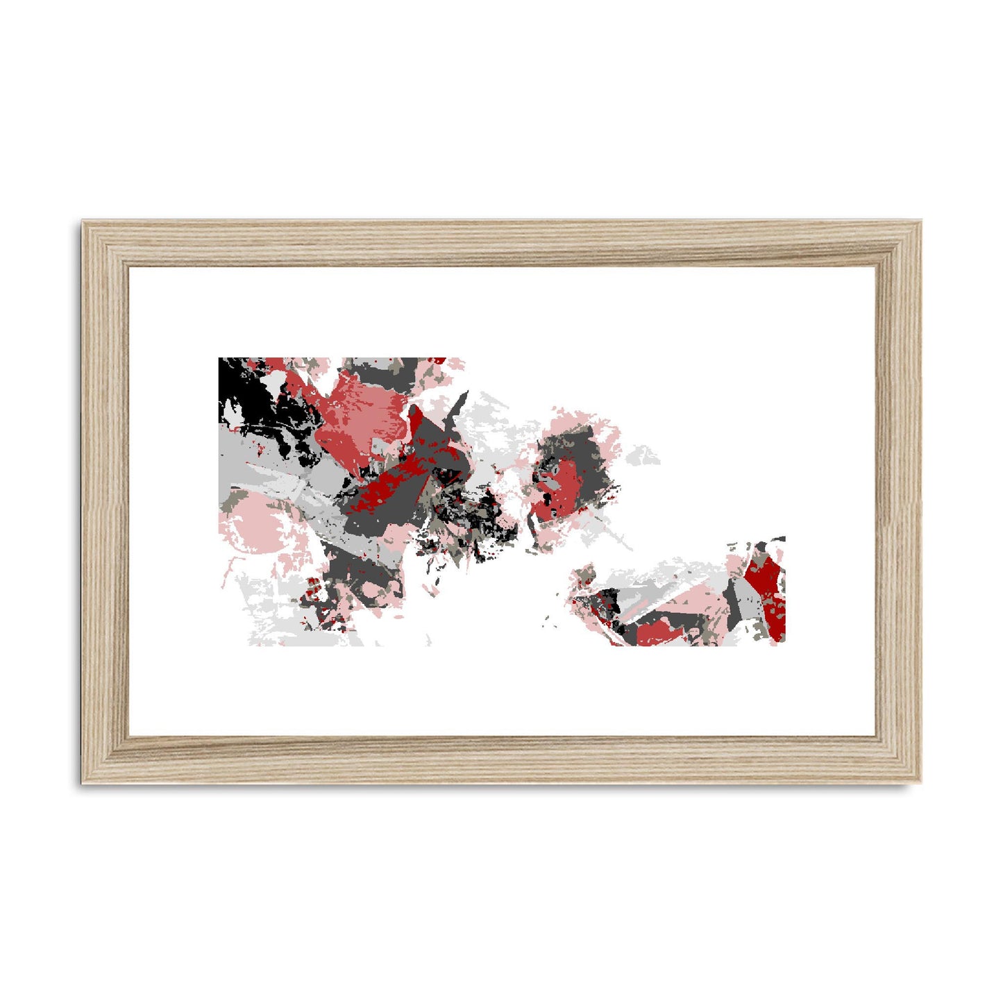 Framed Graphic Art Print, fph-1190-7694, 12"x8", Natural Frame