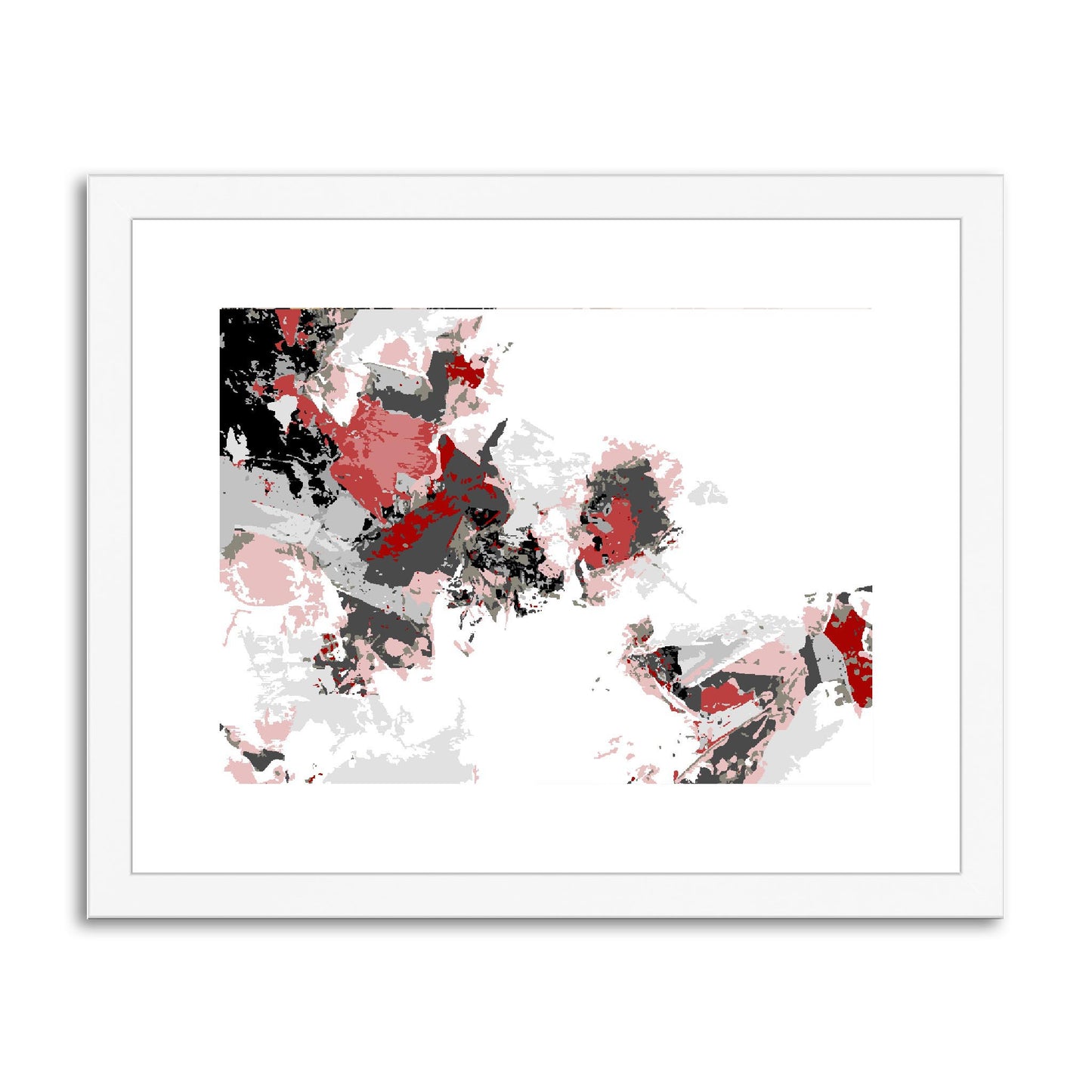 Framed Graphic Art Print, fph-1190-7694, 14"x11", White Frame