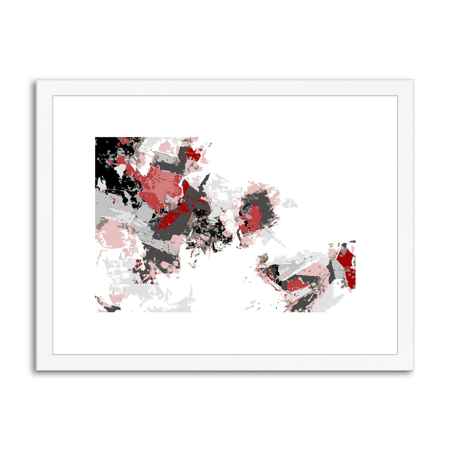 Framed Graphic Art Print, fph-1190-7694, 16"x12", White Frame