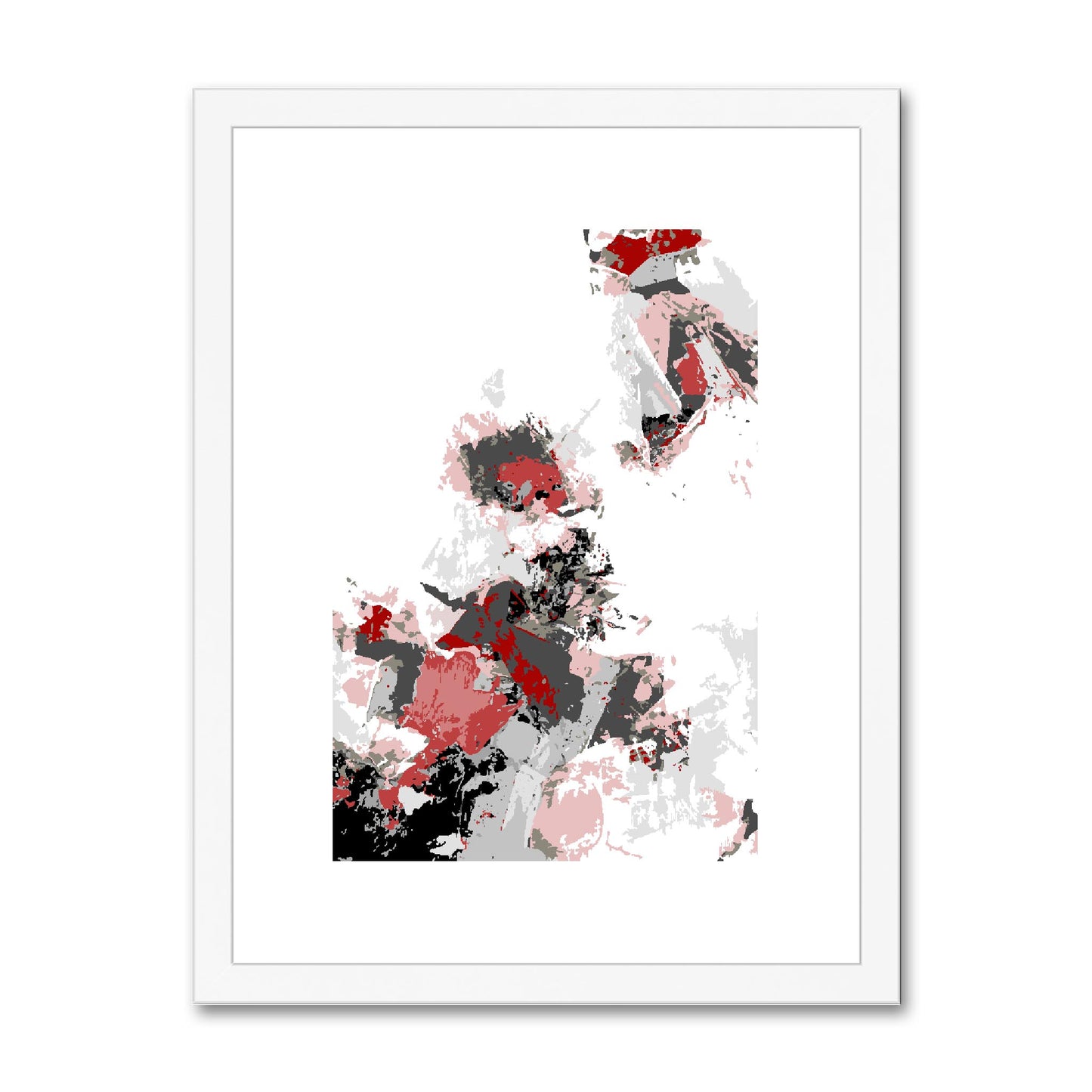 Framed Graphic Art Print, fpv-1190-7694, 12"x16", White Frame