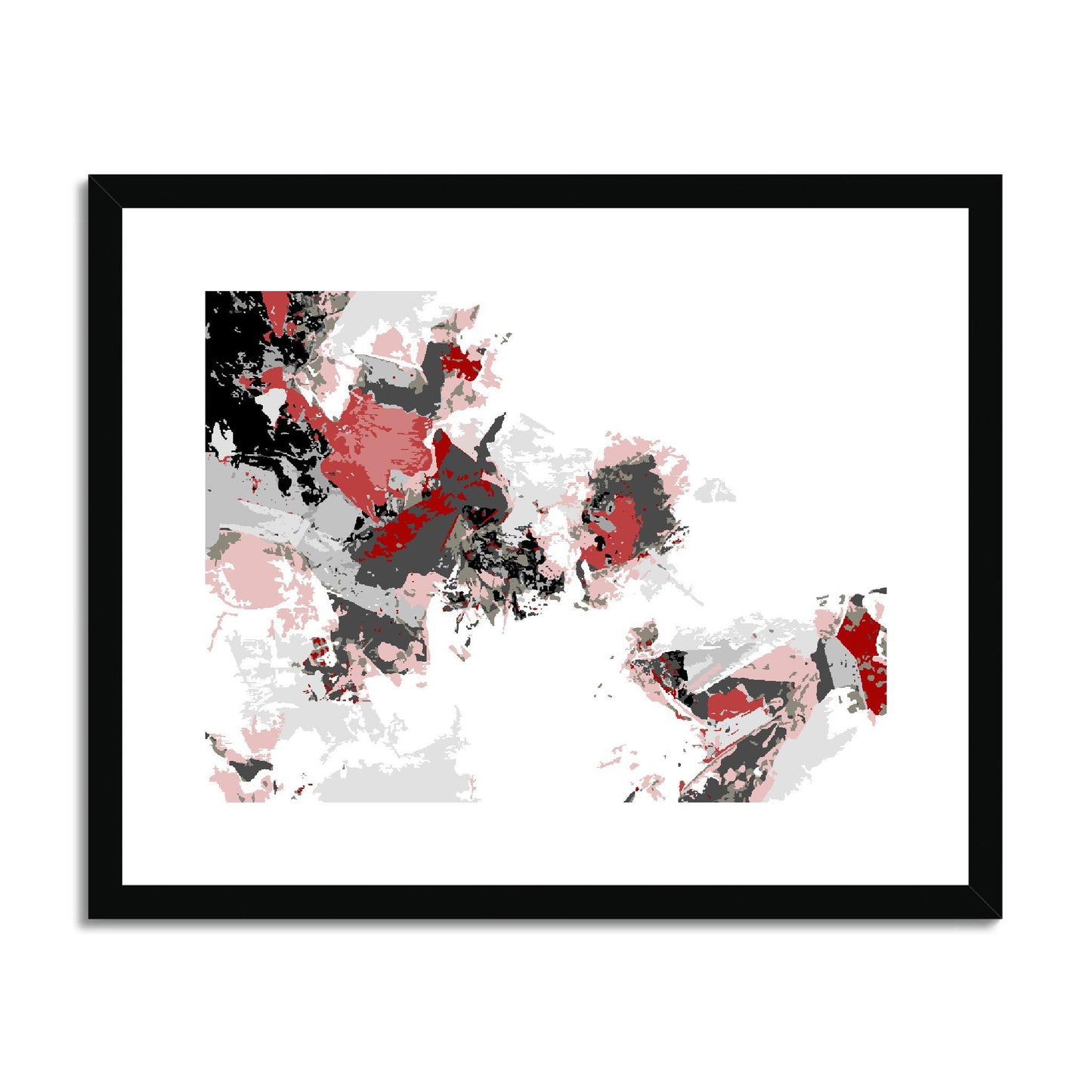 Framed Graphic Art Print, fph-1190-7694, 20"x16", Black Frame
